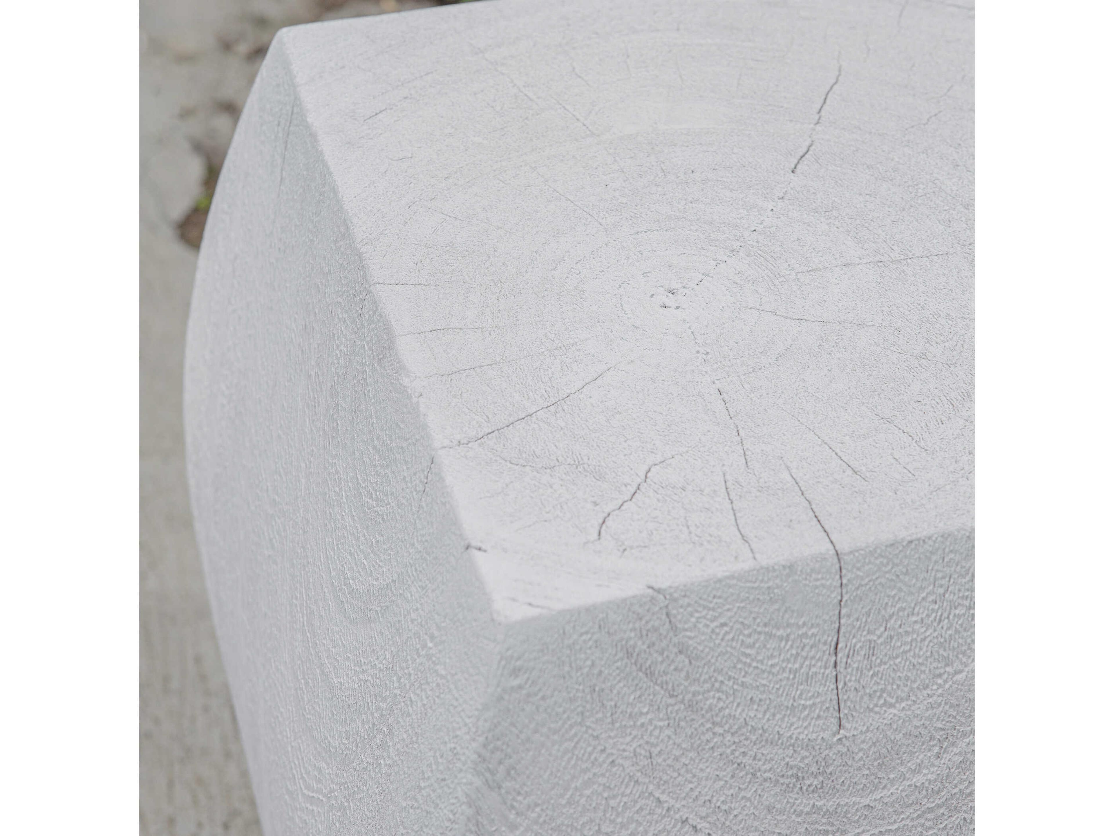 Uttermost Grove Square Wood Ivory End Table