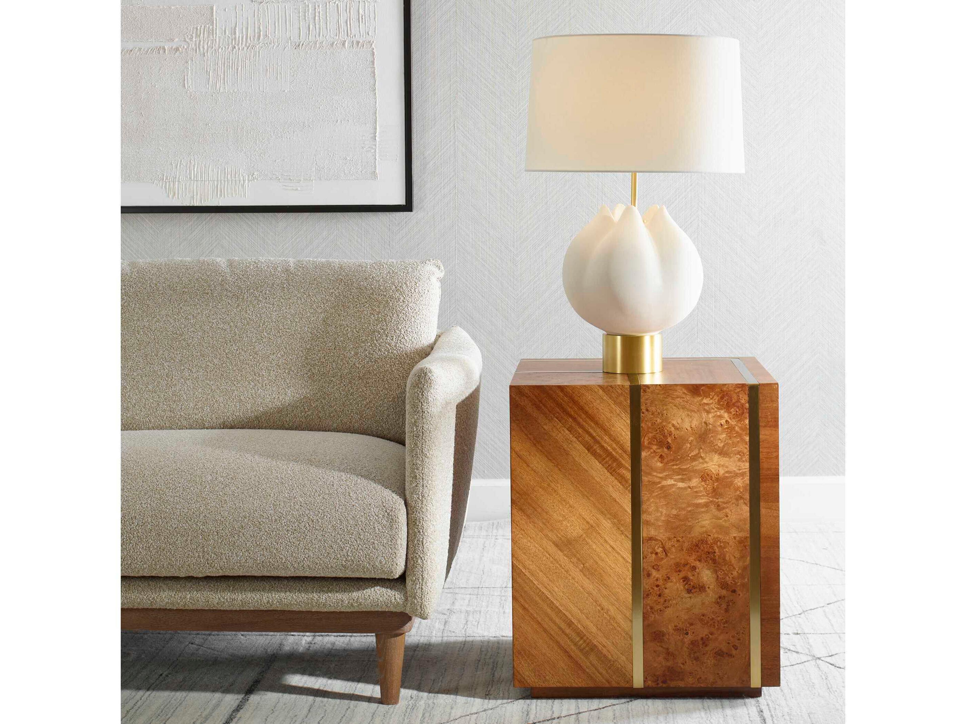 Uttermost Seven Wonders Rectangular Wood Maple End Table