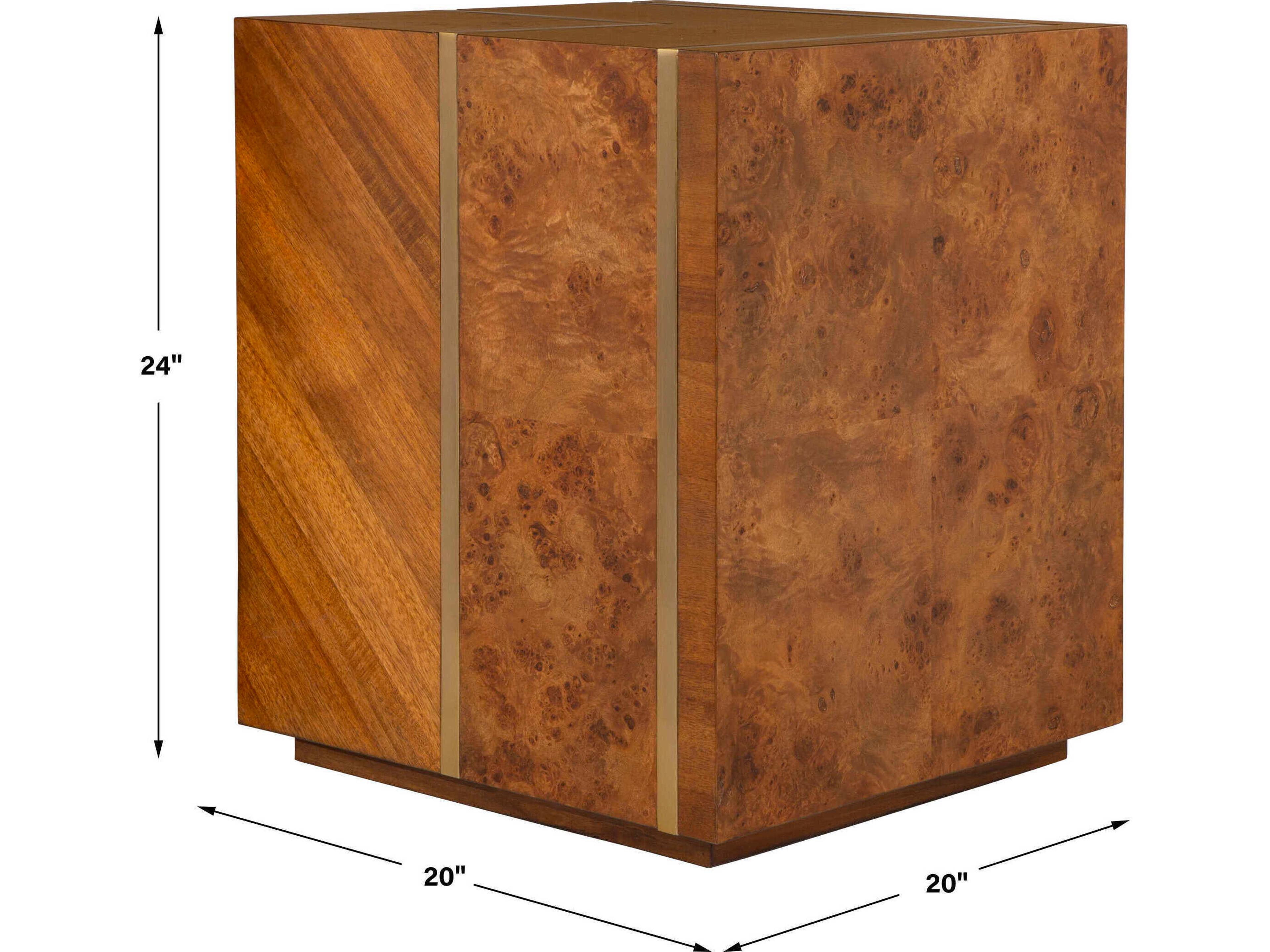 Uttermost Seven Wonders Rectangular Wood Maple End Table