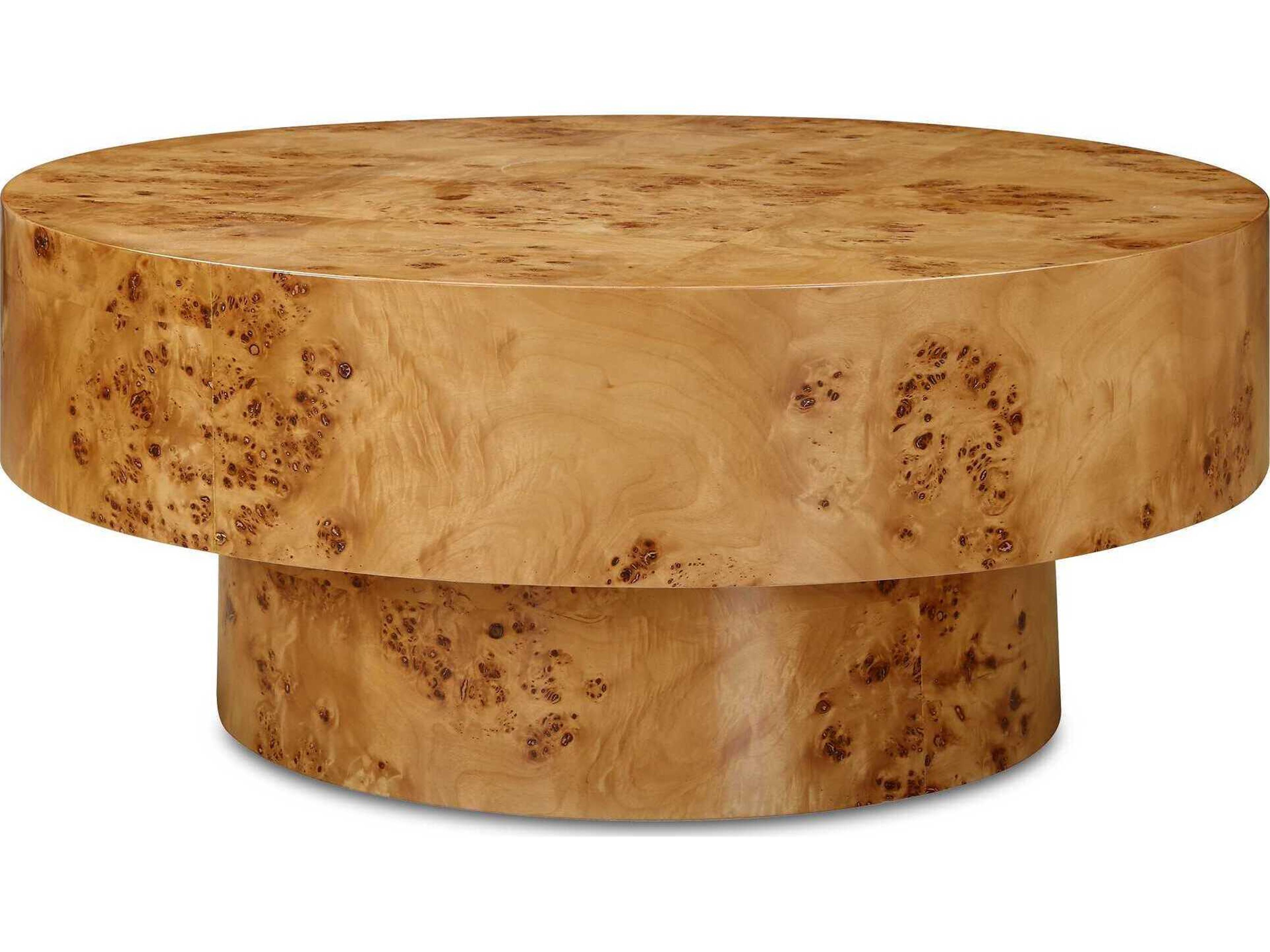 Knots Round Wood Natural Coffee Table