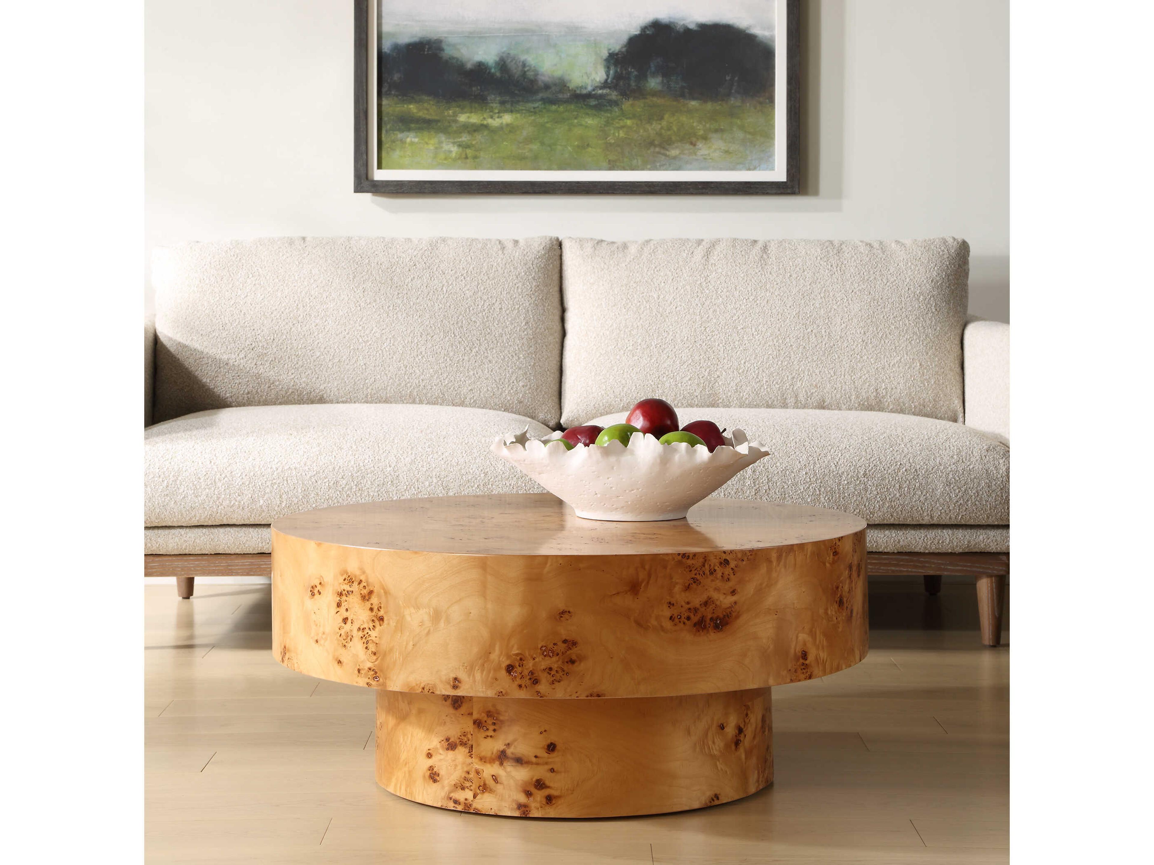Uttermost Knots Round Wood Natural Coffee Table
