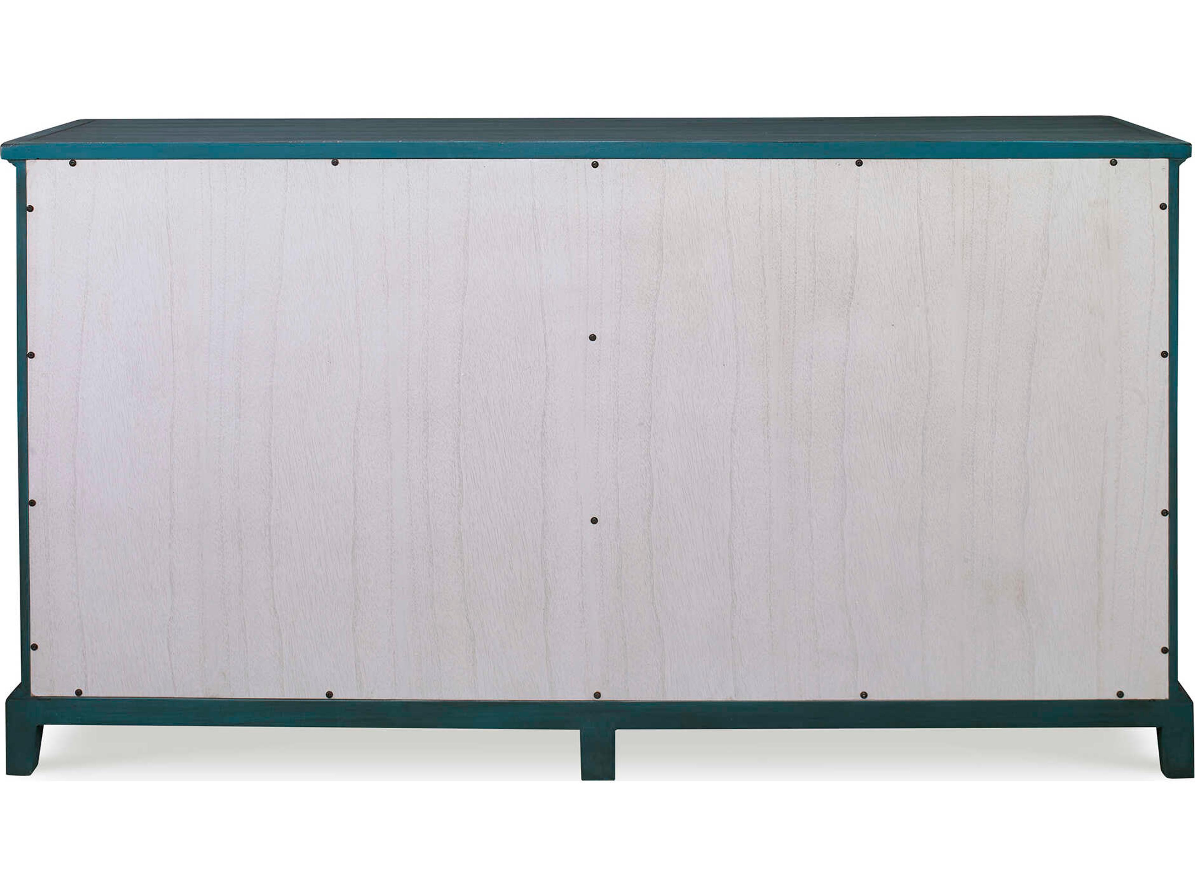 Uttermost Oksana 63" Rubberwood Lagoon Green Credenza Sideboard