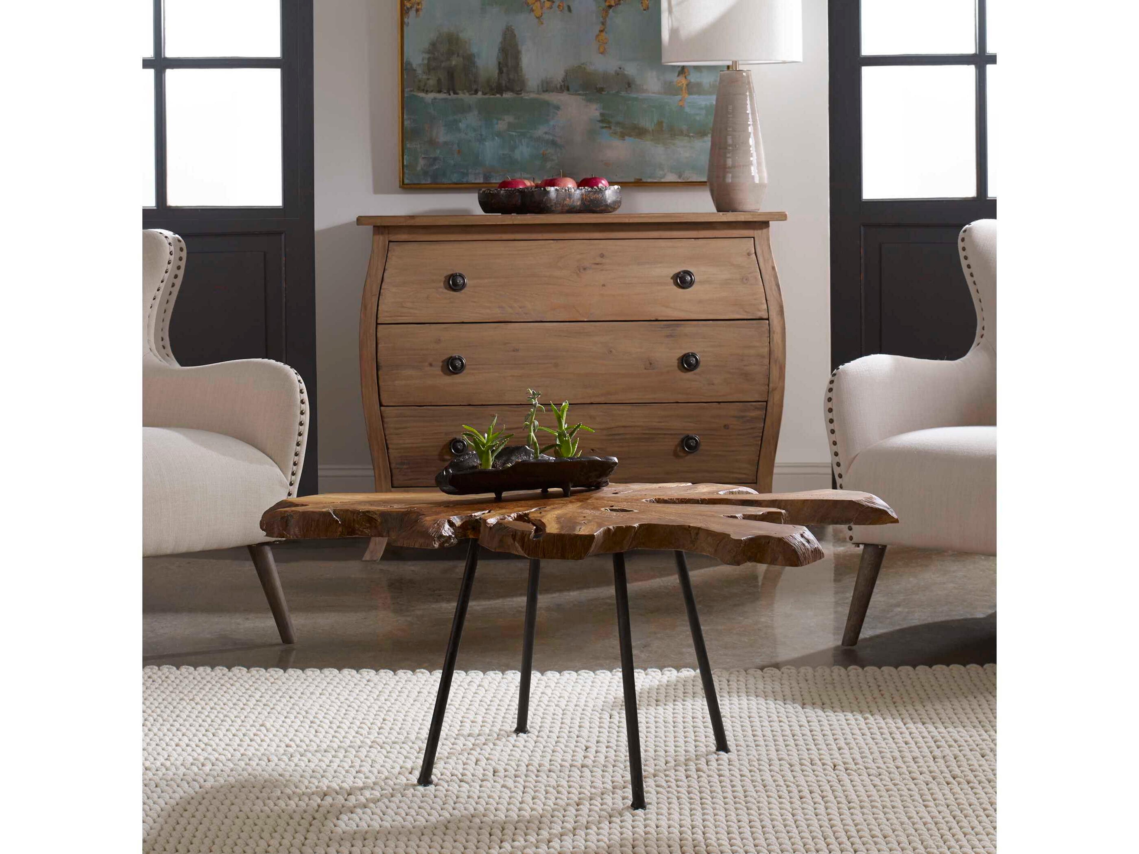 Uttermost Kravitz Wood Natural End Table