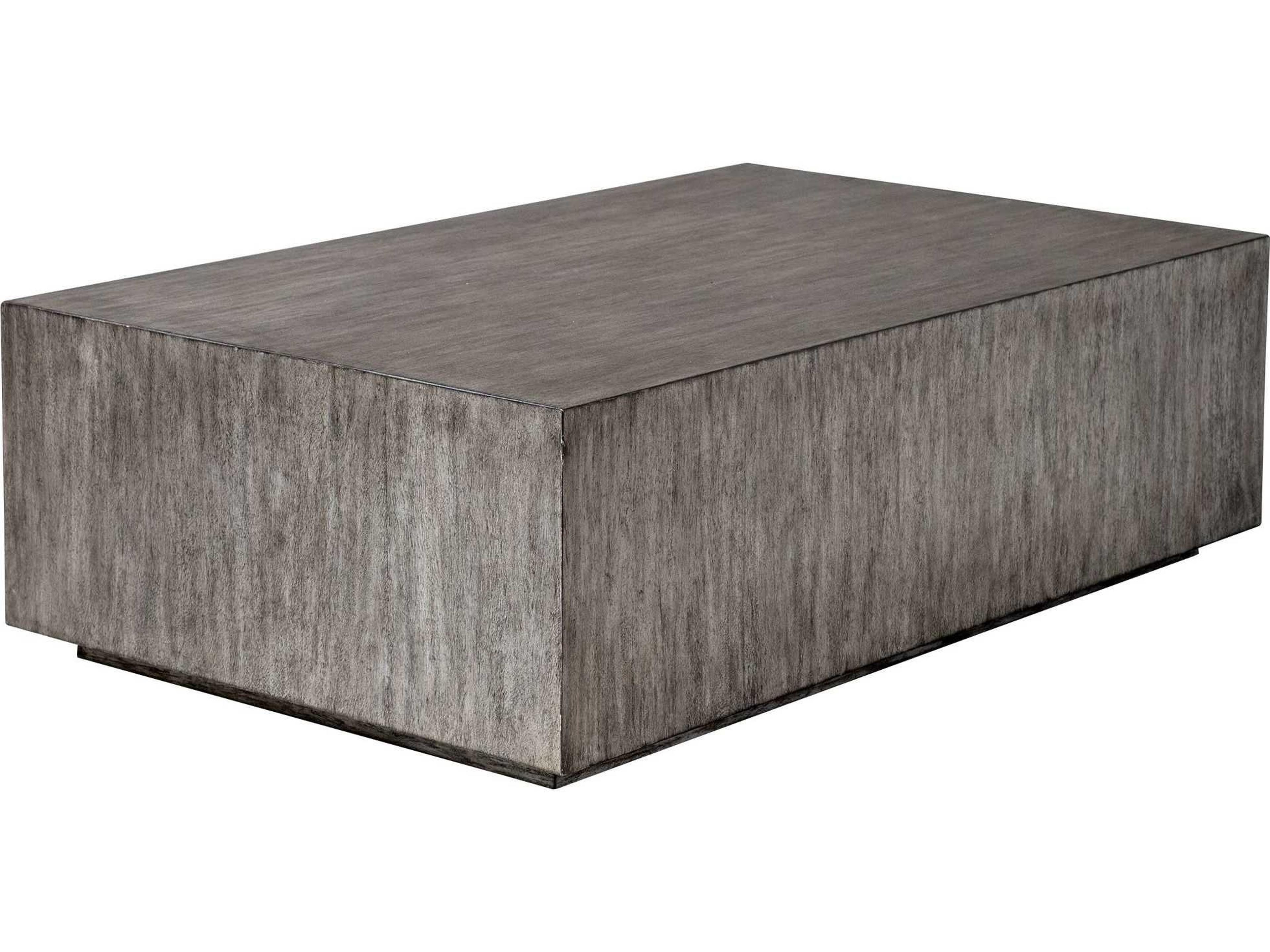 Uttermost Kareem Rectangular Wood Warm Metallic Gray Coffee Table