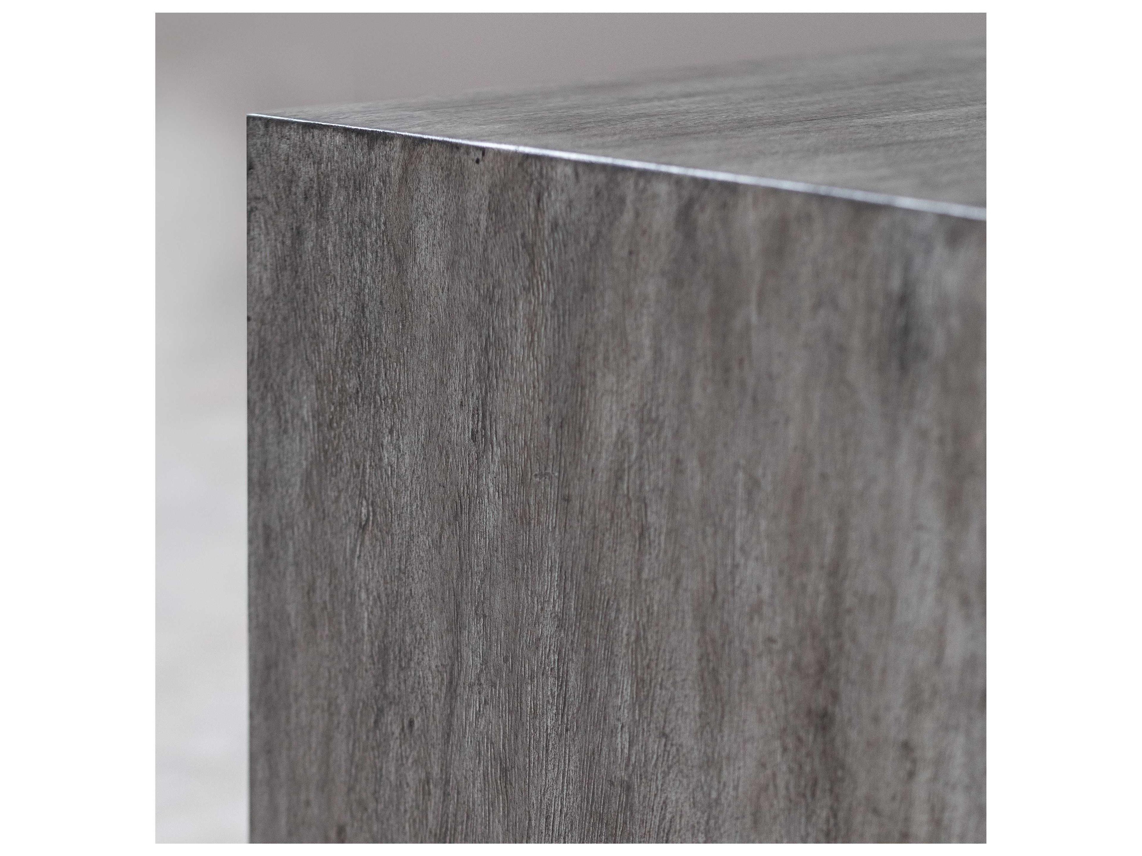 Uttermost Kareem Rectangular Wood Warm Metallic Gray Coffee Table