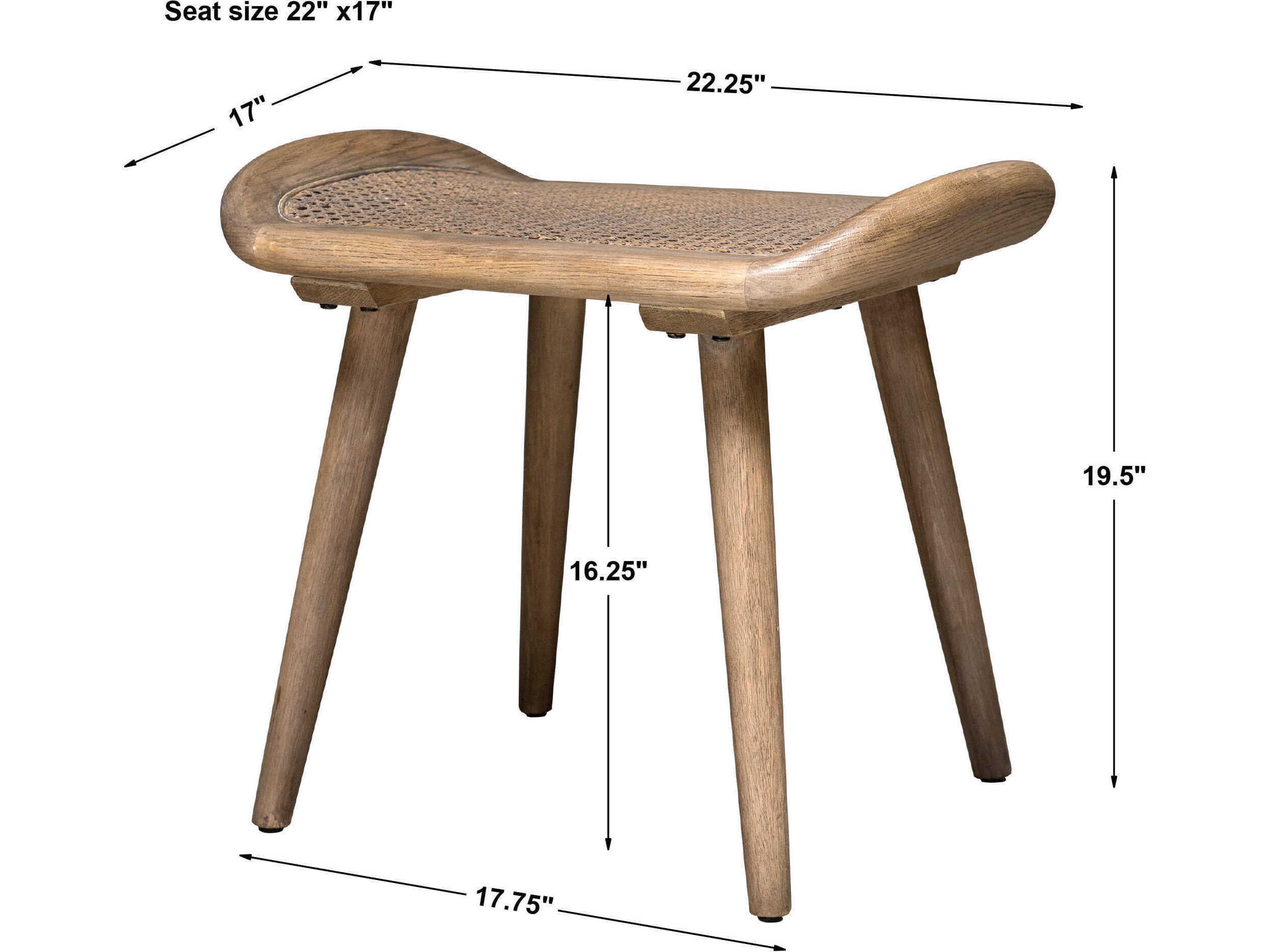 Uttermost Arne Dry Oak Brown Accent Bench