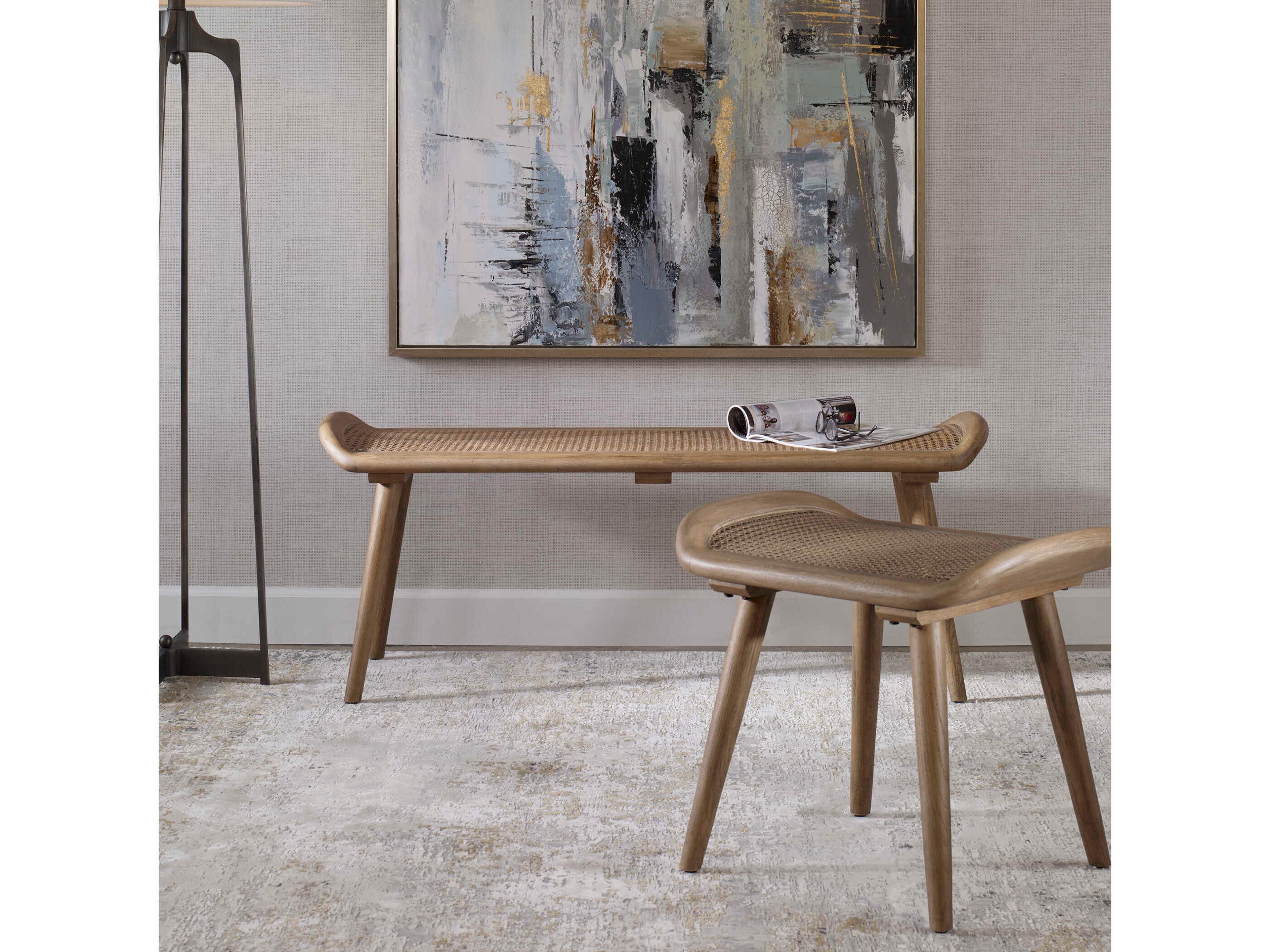 Uttermost Arne Dry Oak Brown Accent Bench