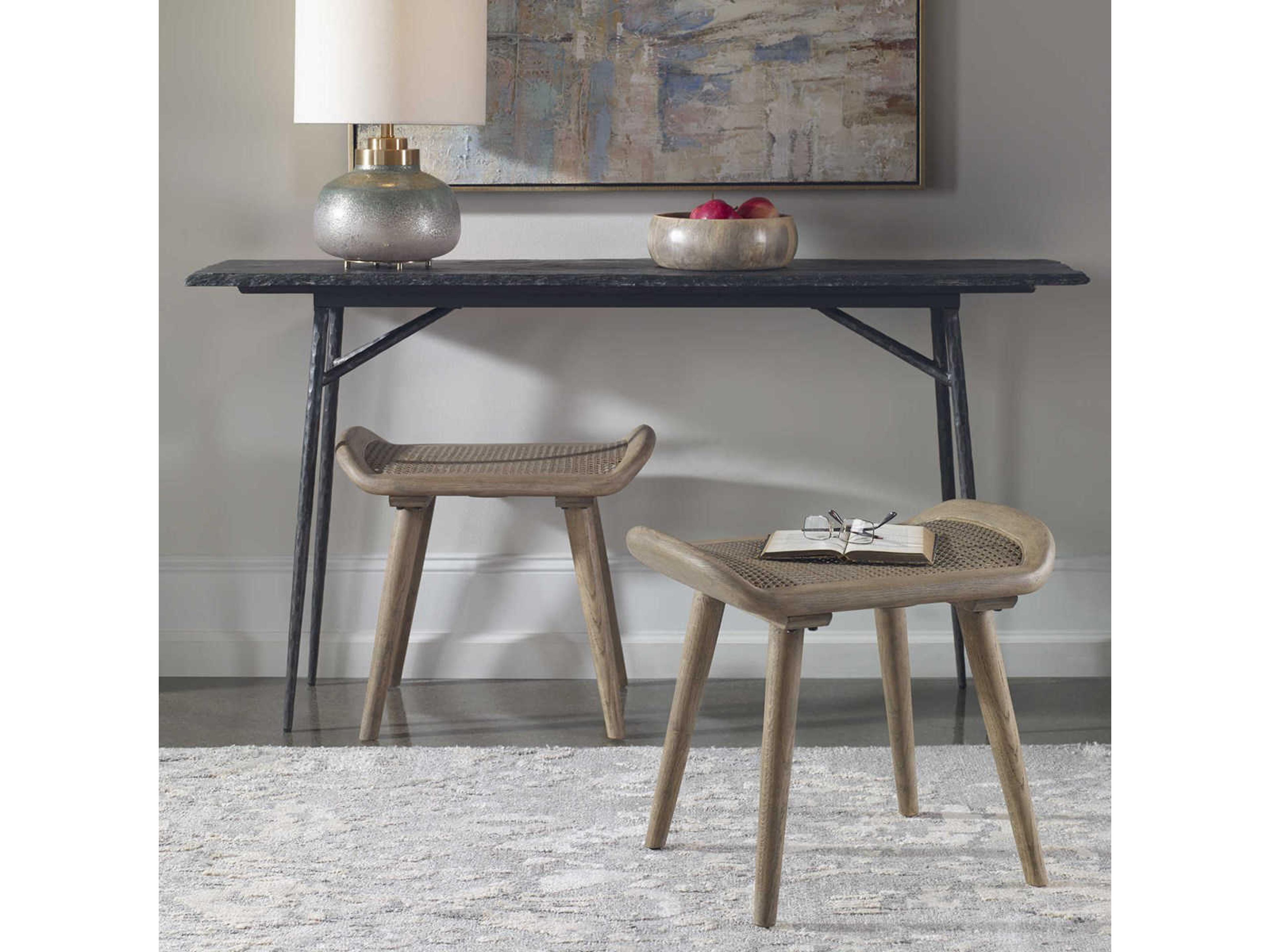 Uttermost Arne Dry Oak Brown Accent Bench