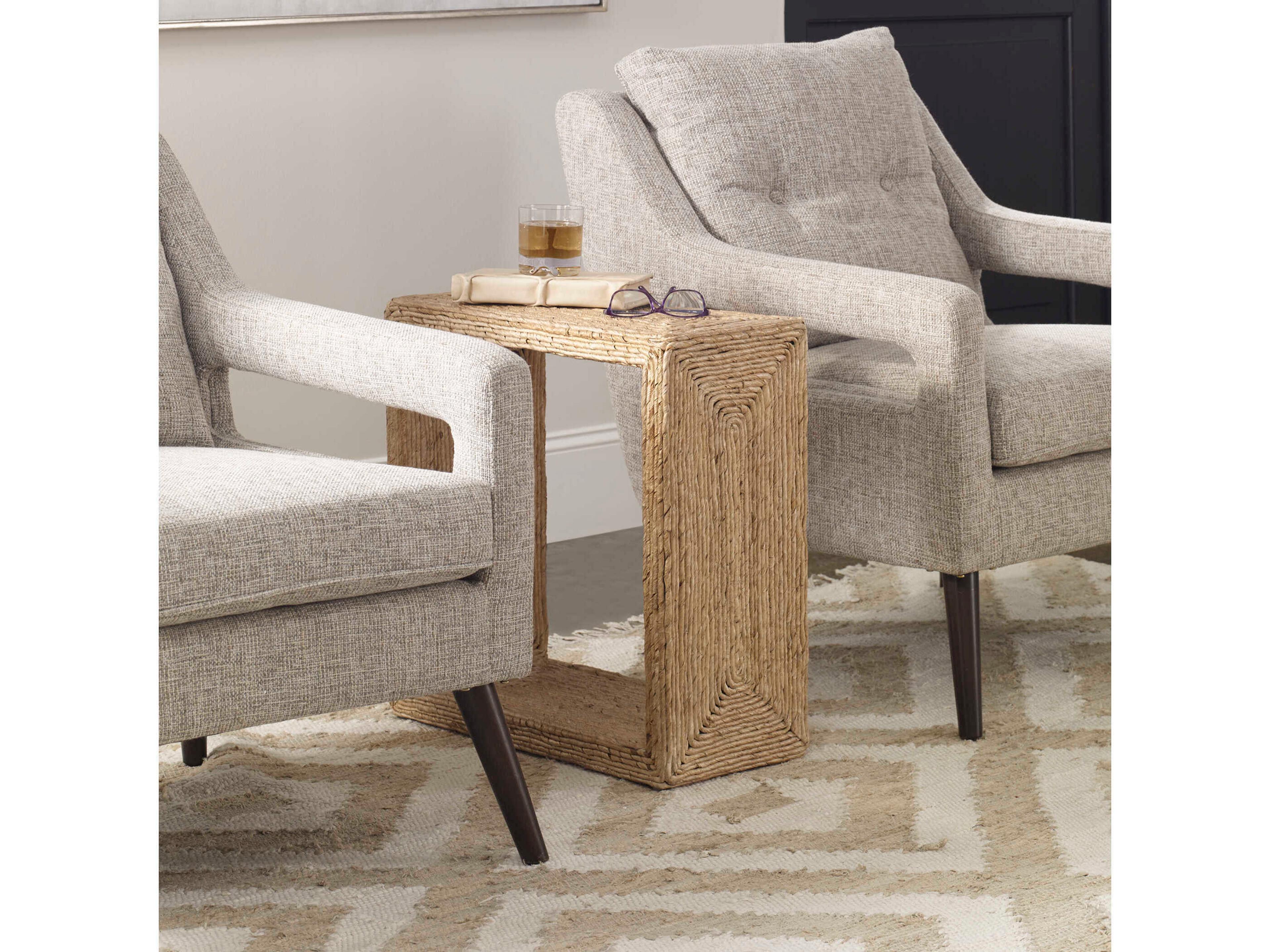 Uttermost Rora Rectangular Wicker Natural End Table