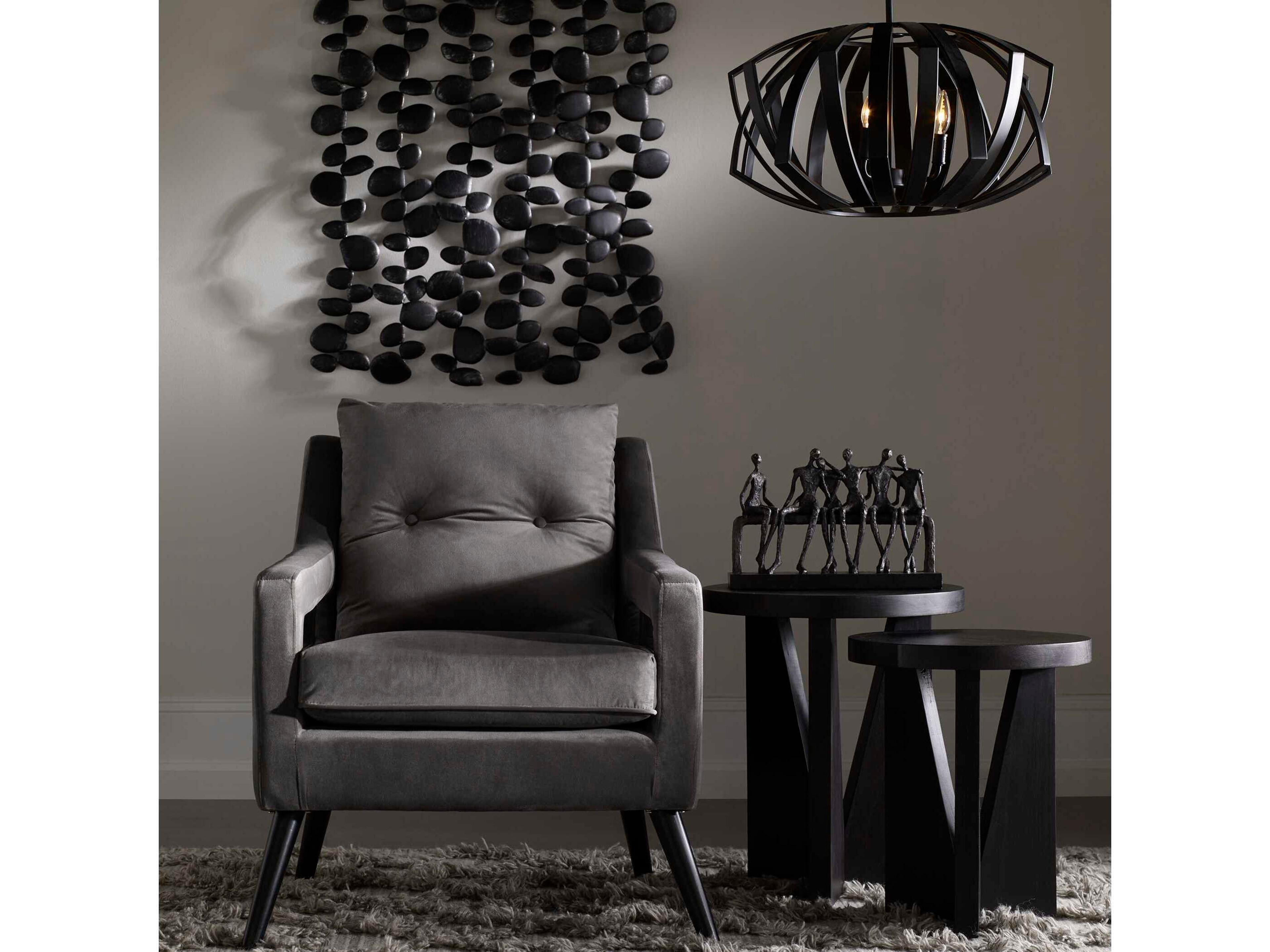 Uttermost Nadette Round Wood Dark Espresso End Table