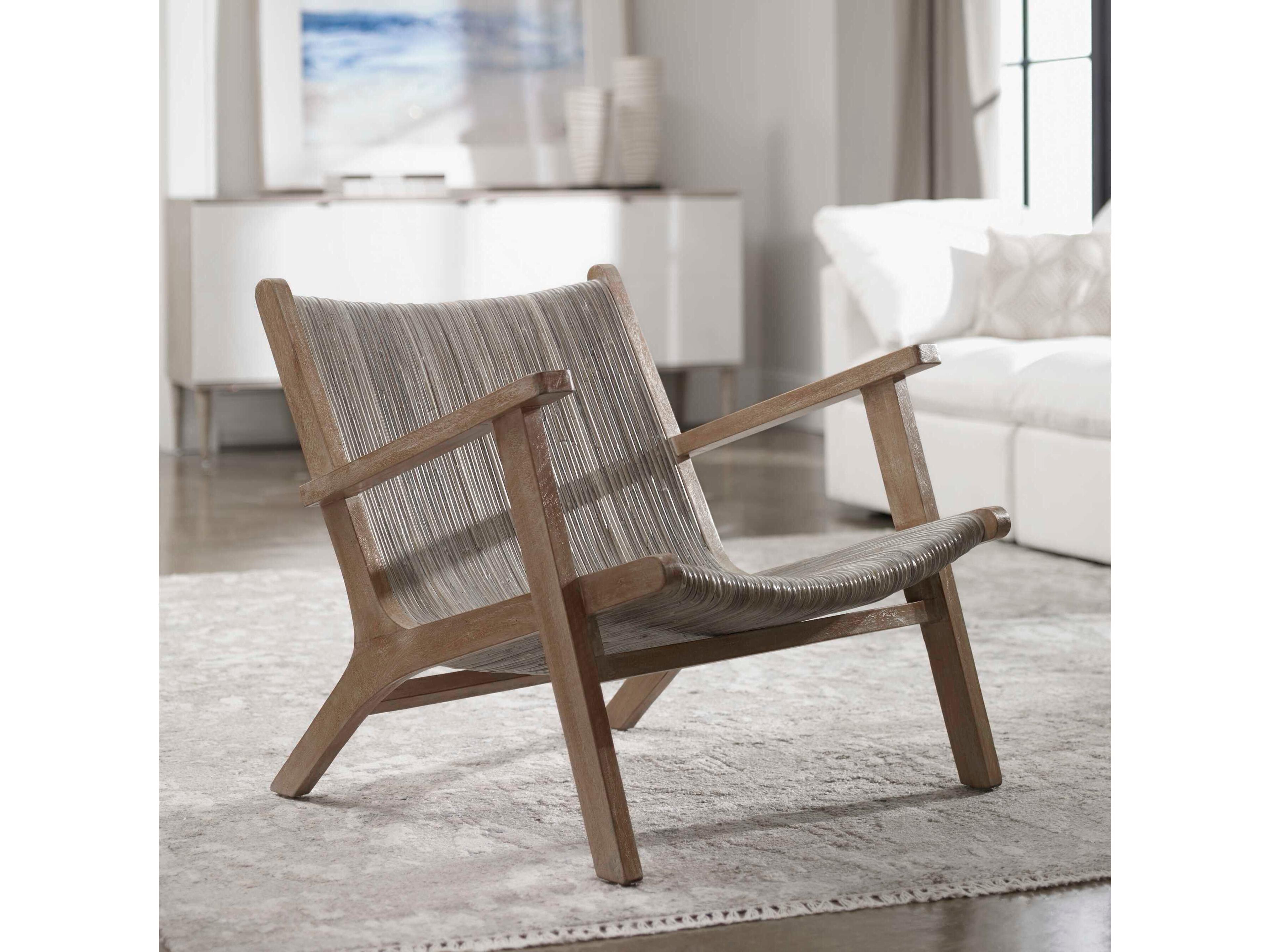 Uttermost Aegea Gray Accent Chair