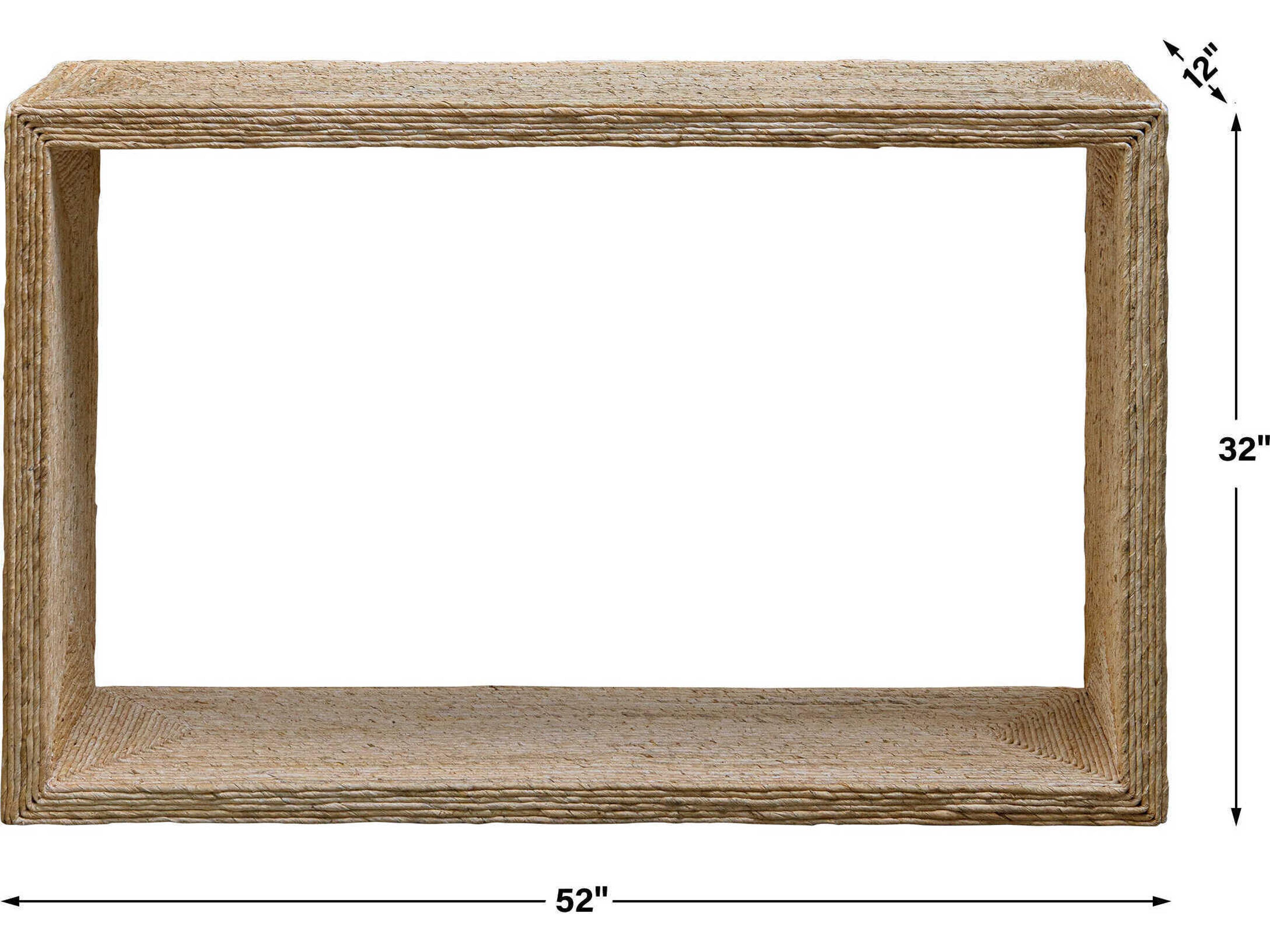 Uttermost Rora Coastal Rectangular Wood Natural Console Table