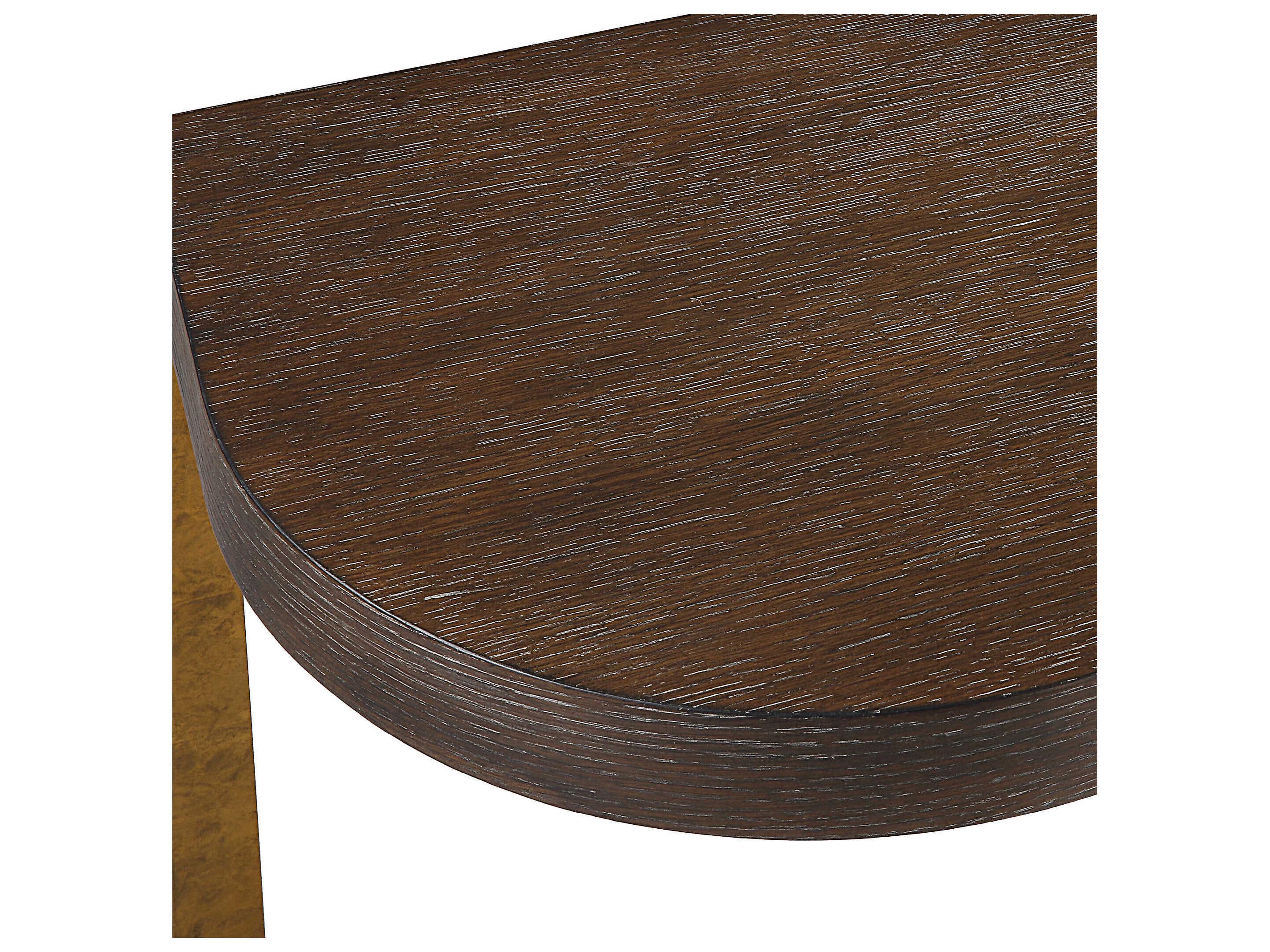 Uttermost Palisade Wood Demilune Rich Coffee Console Table