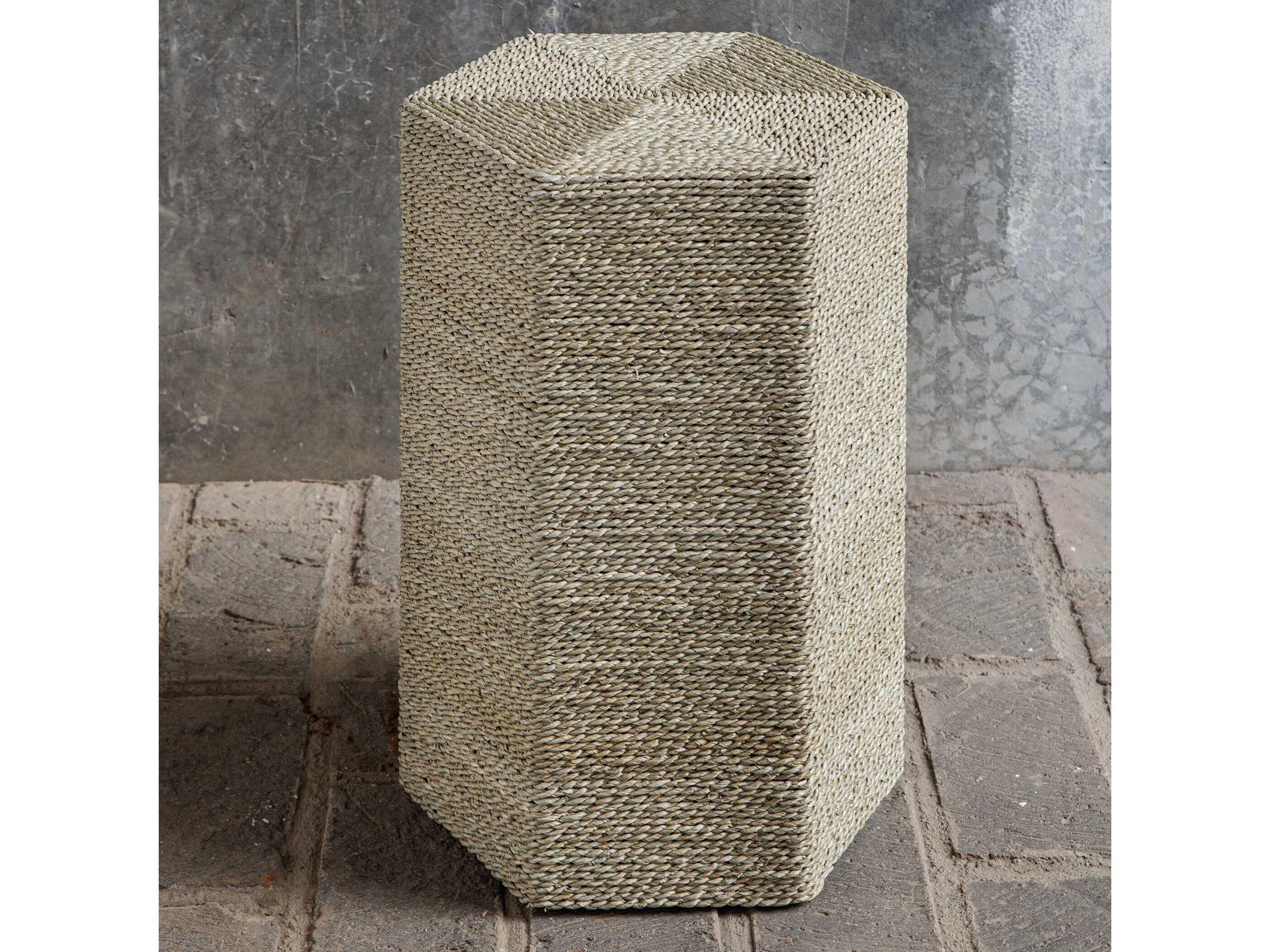 Uttermost Sea Braid Hexagon Natural End Table