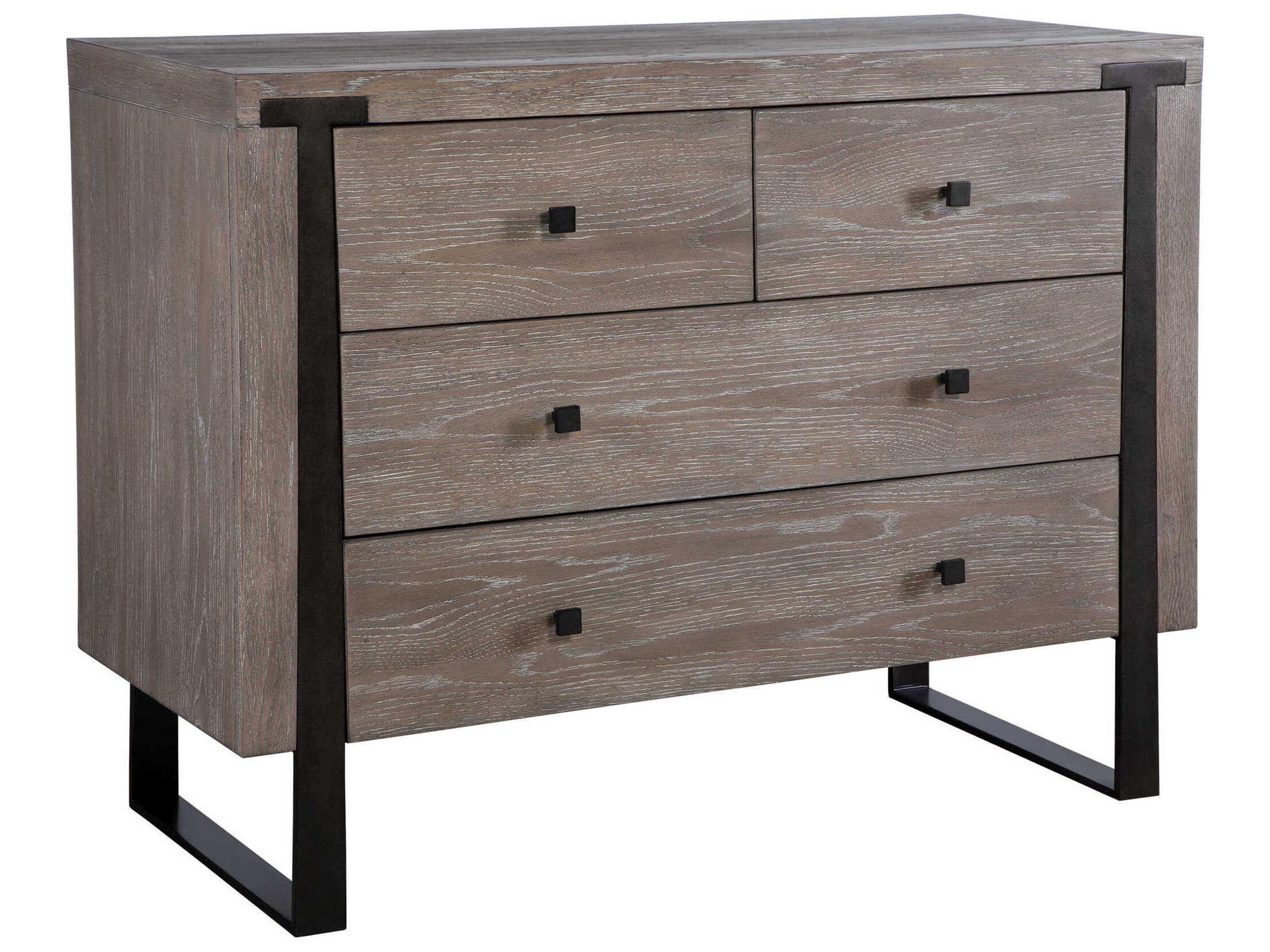Gabriel Light Oak Dark Bronze Wood Accent Chest