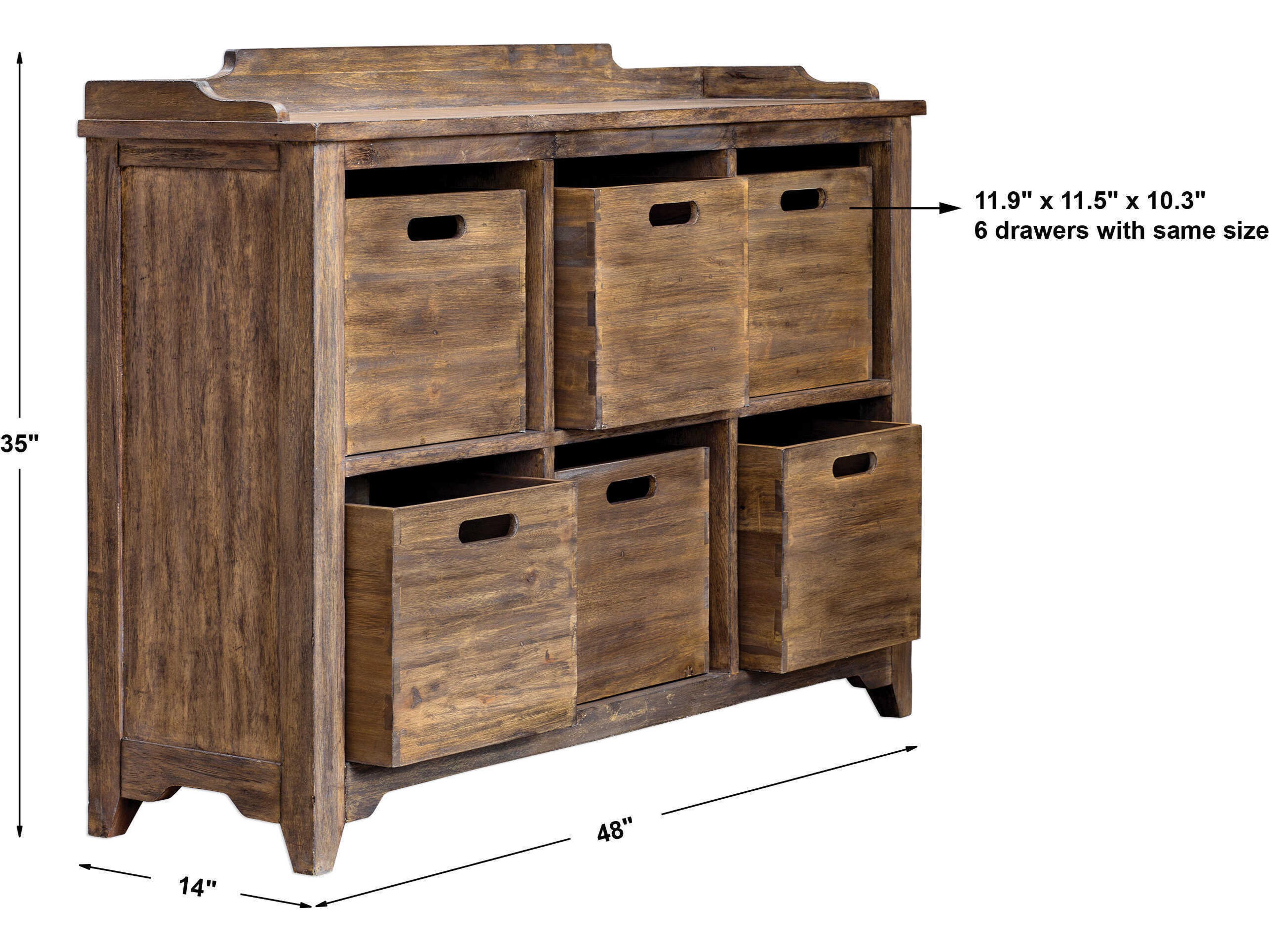 Uttermost Ardusin Gray Wash Brown Ply Wood Accent Chest