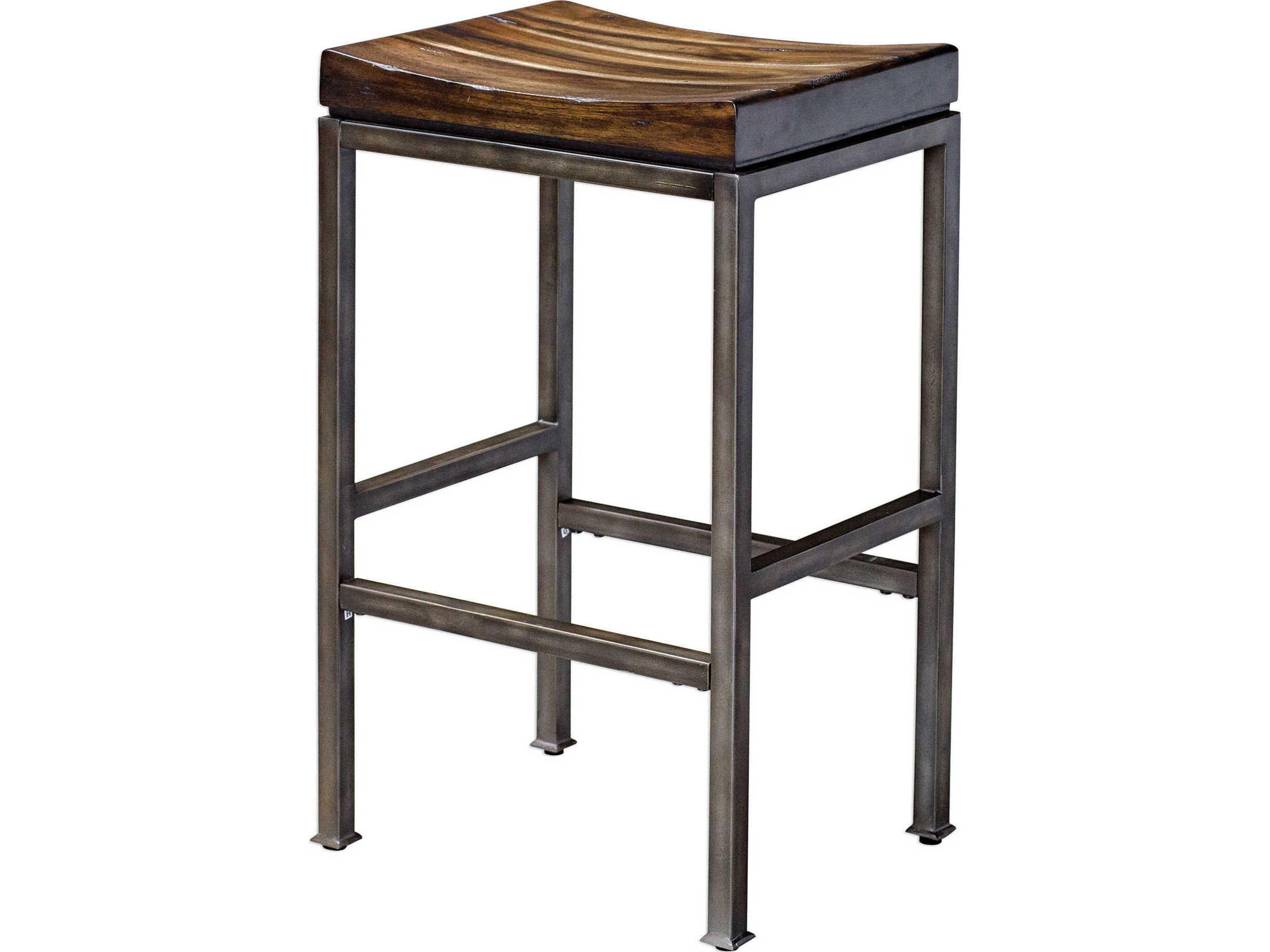 Uttermost Beck Burnished Dark Walnut Bar Stool