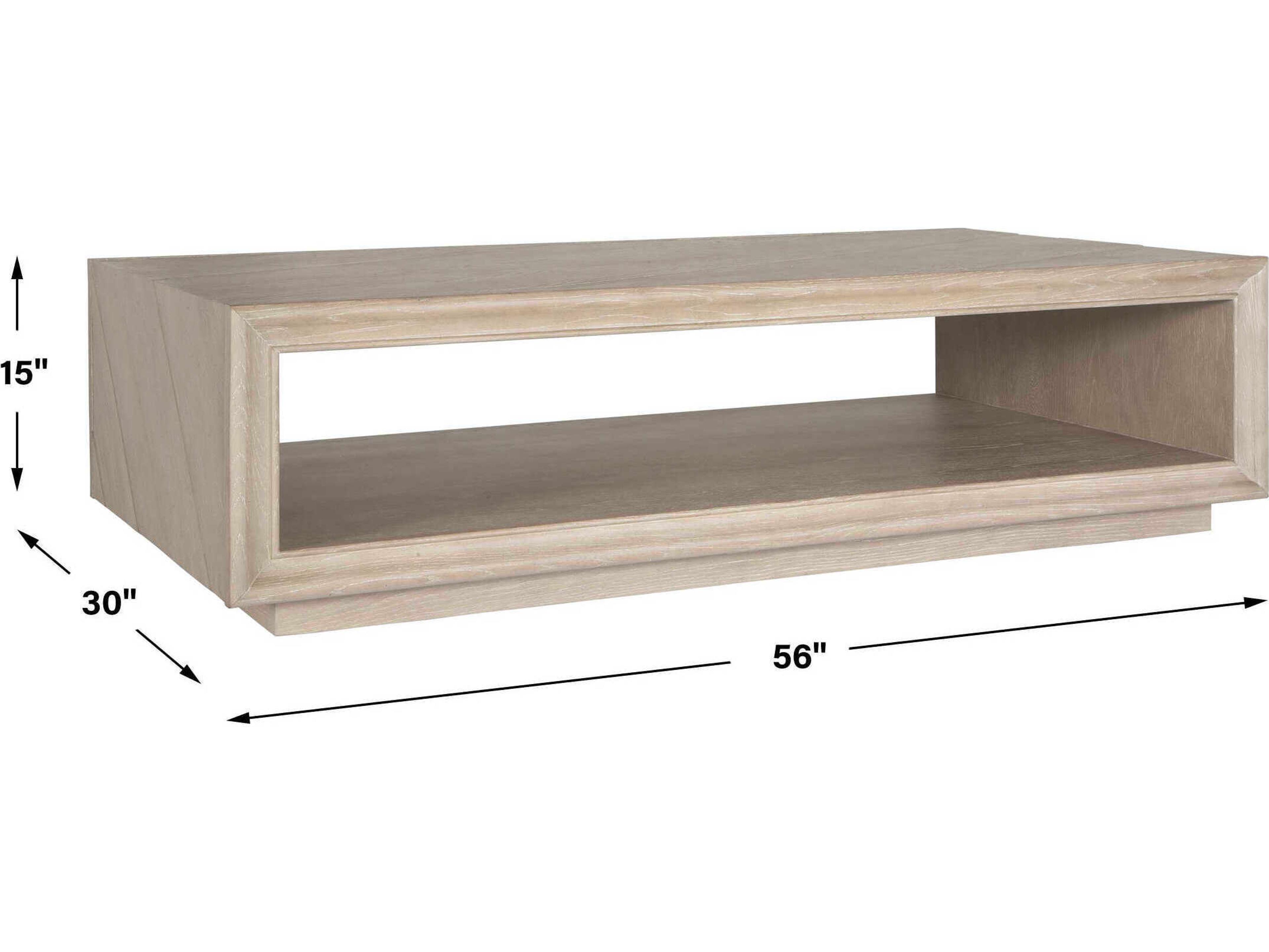 Uttermost Prism Rectangular Wood Light Oak Coffee Table