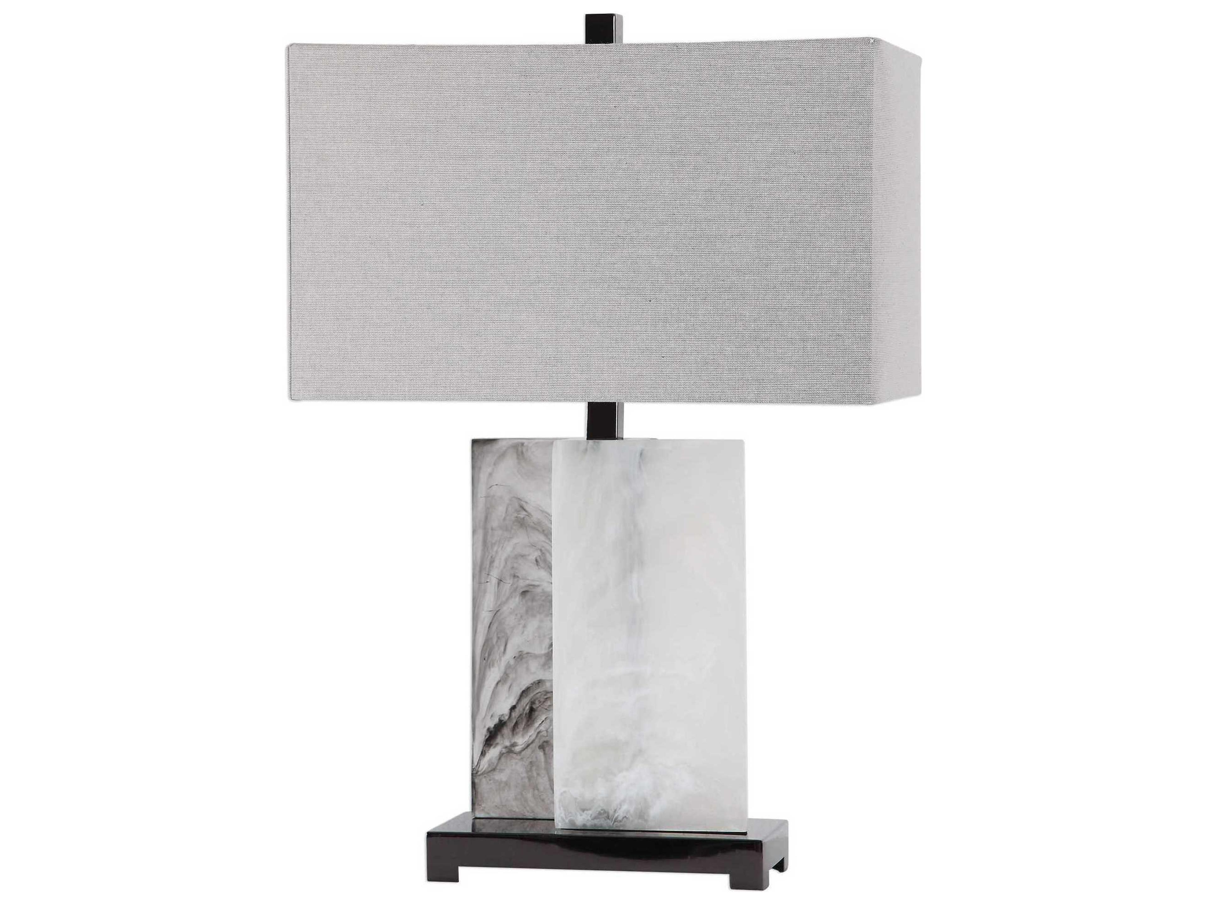 Uttermost Vanda Smoke Rectangle Hardback Gray Buffet Lamp