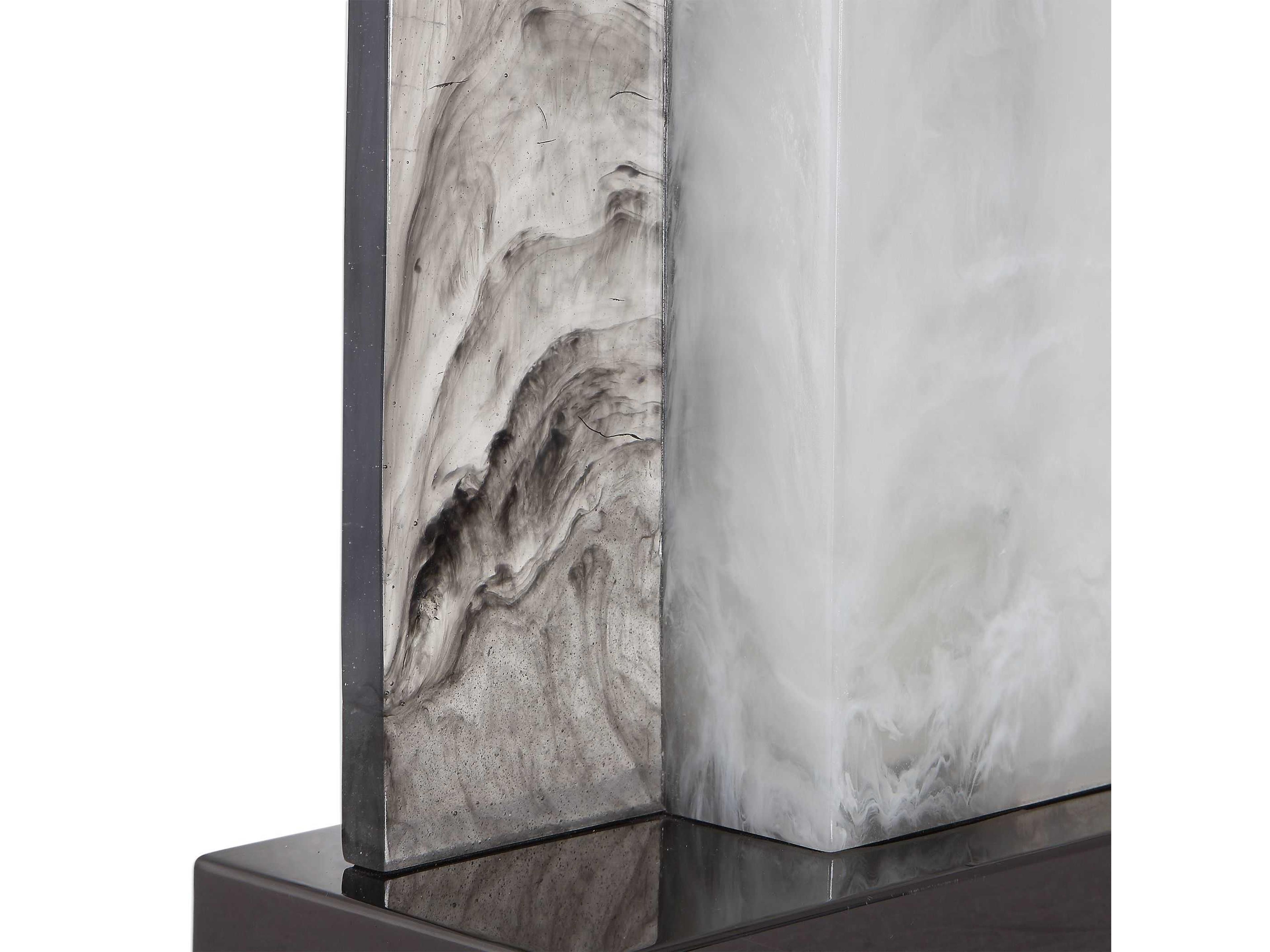 Uttermost Vanda Smoke Rectangle Hardback Gray Buffet Lamp