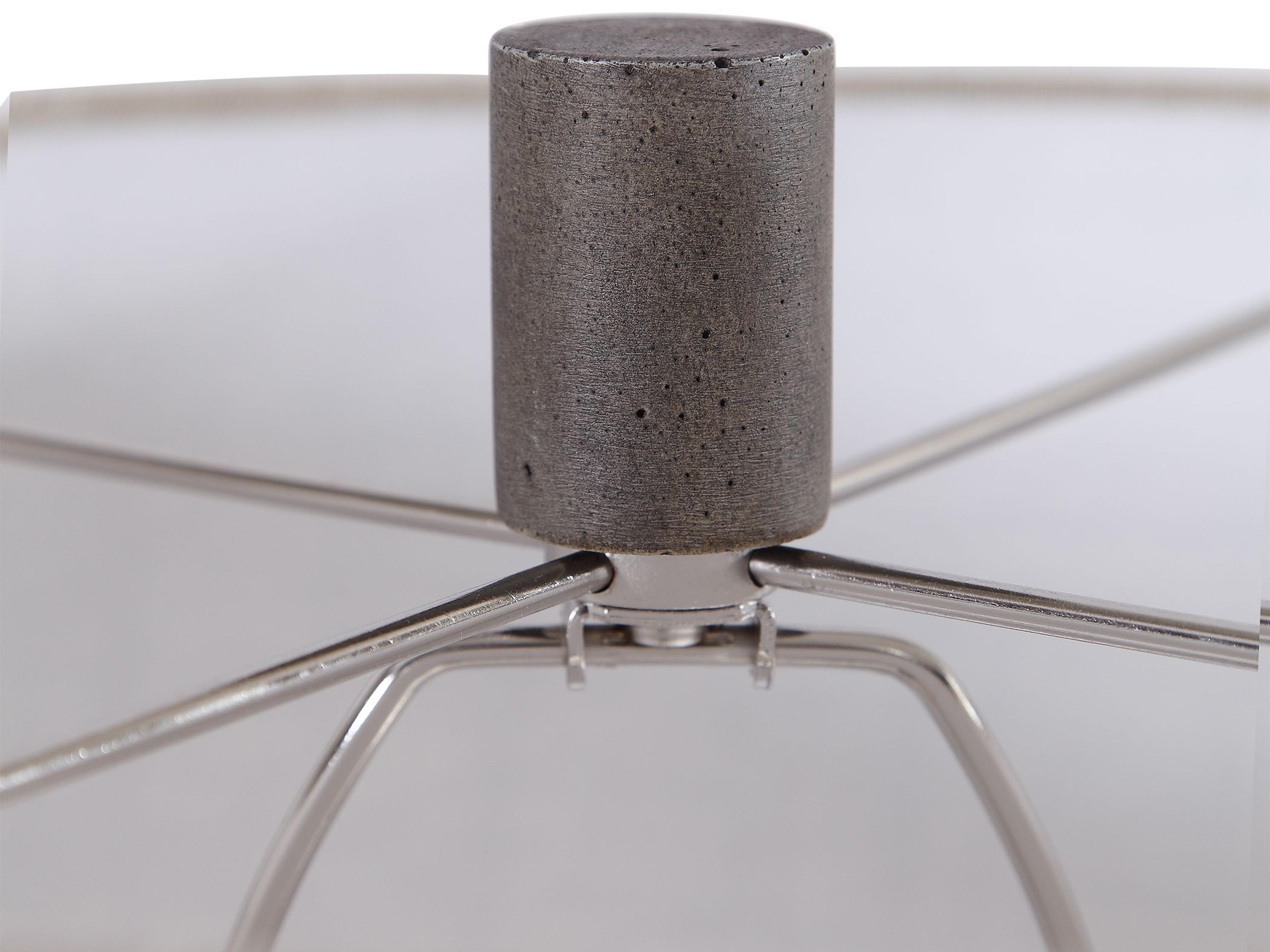 Uttermost Pelia Light Aqua Blue Gray Round Drum Hardback Buffet Lamp