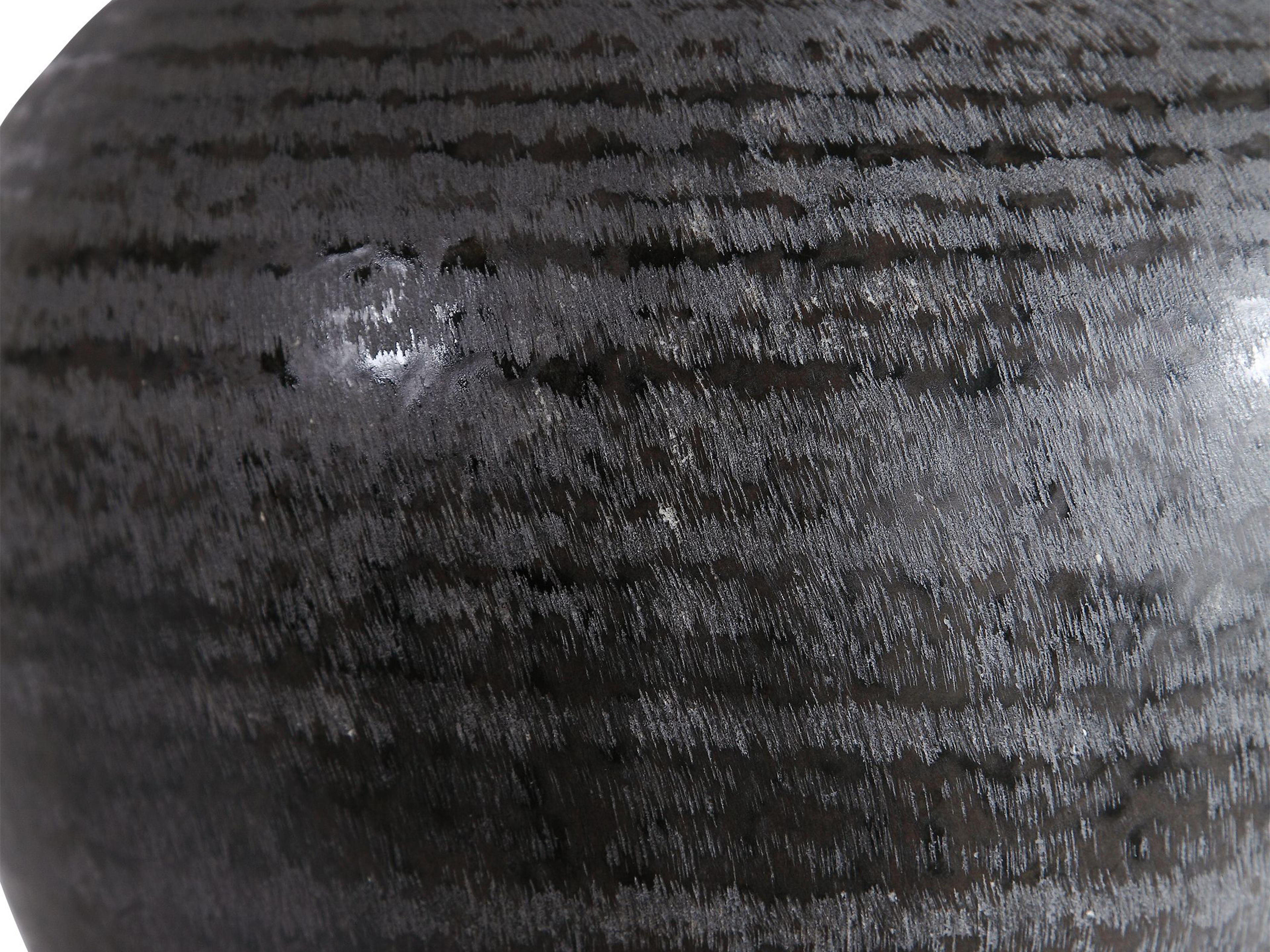 Uttermost Mikkel Charcoal Brushed Nickel Round Drum Hardback Gray Table Lamp