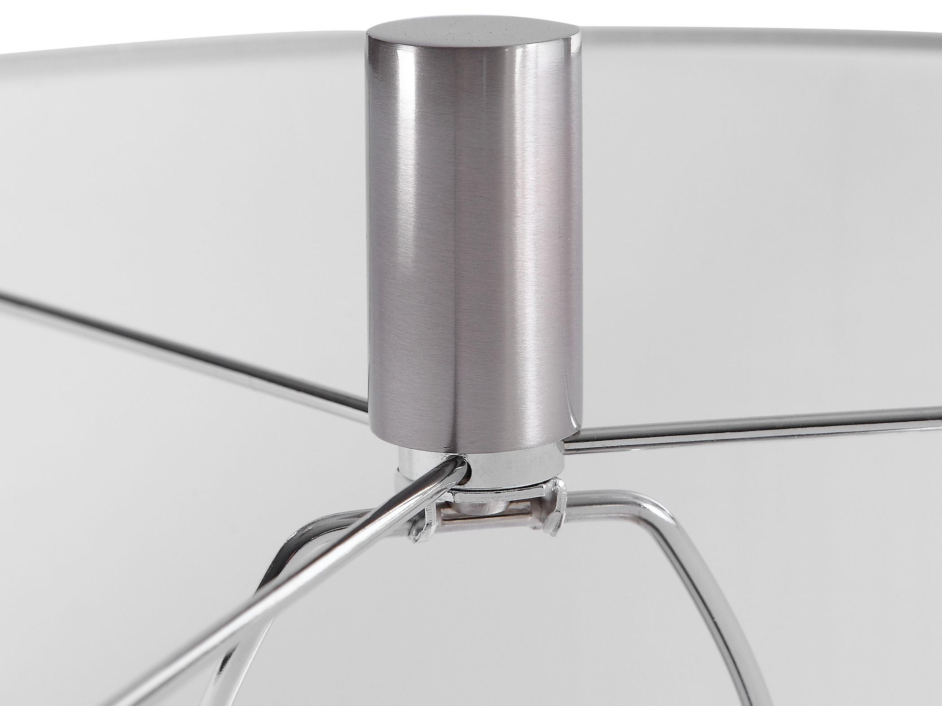 Uttermost Georgios Aged White Charcoal Beige Round Hardback Drum Gray Buffet Lamp