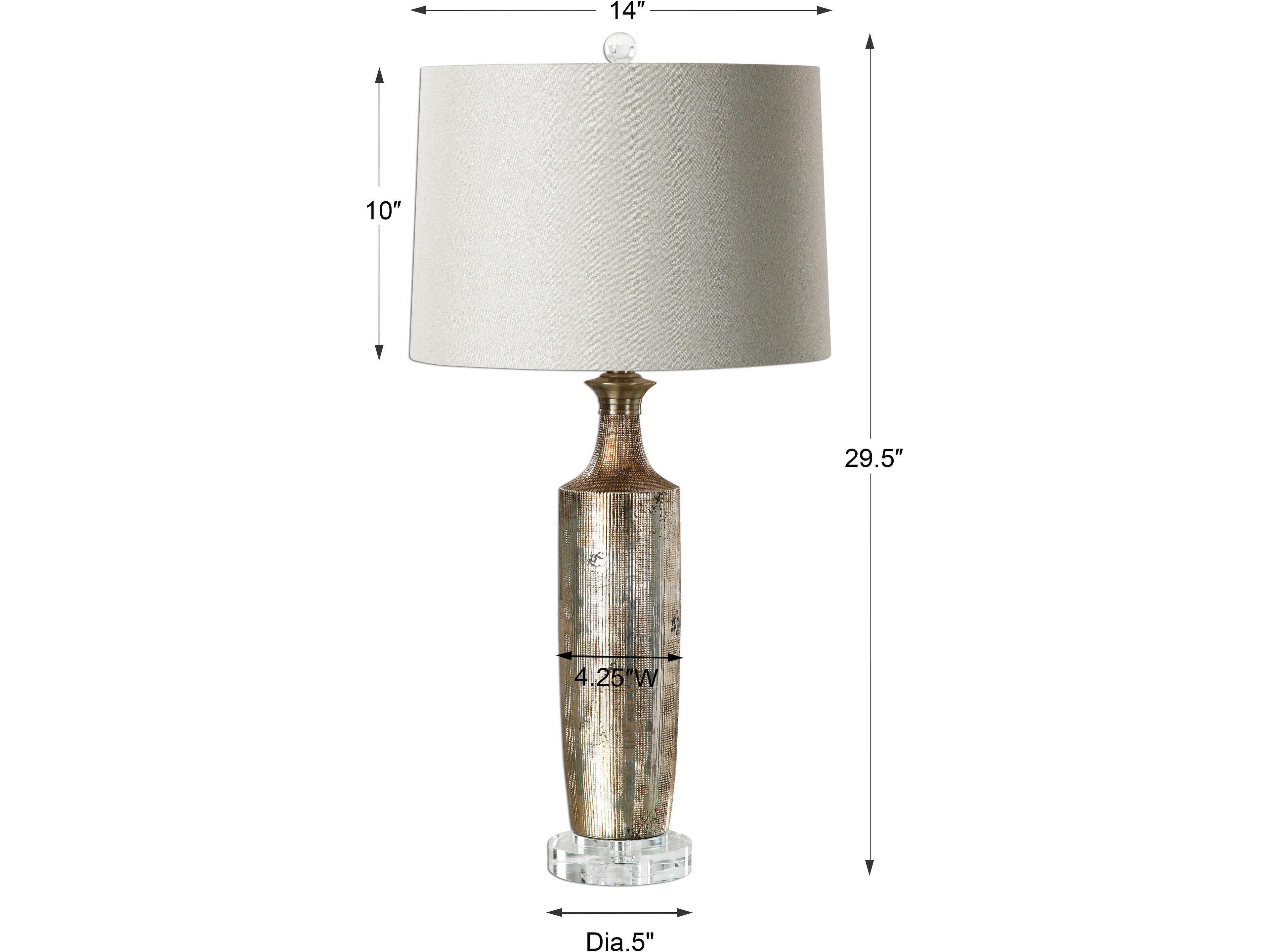 Uttermost Valdieri Metallic Bronze Slightly Tapered Round Hardback Table Lamp