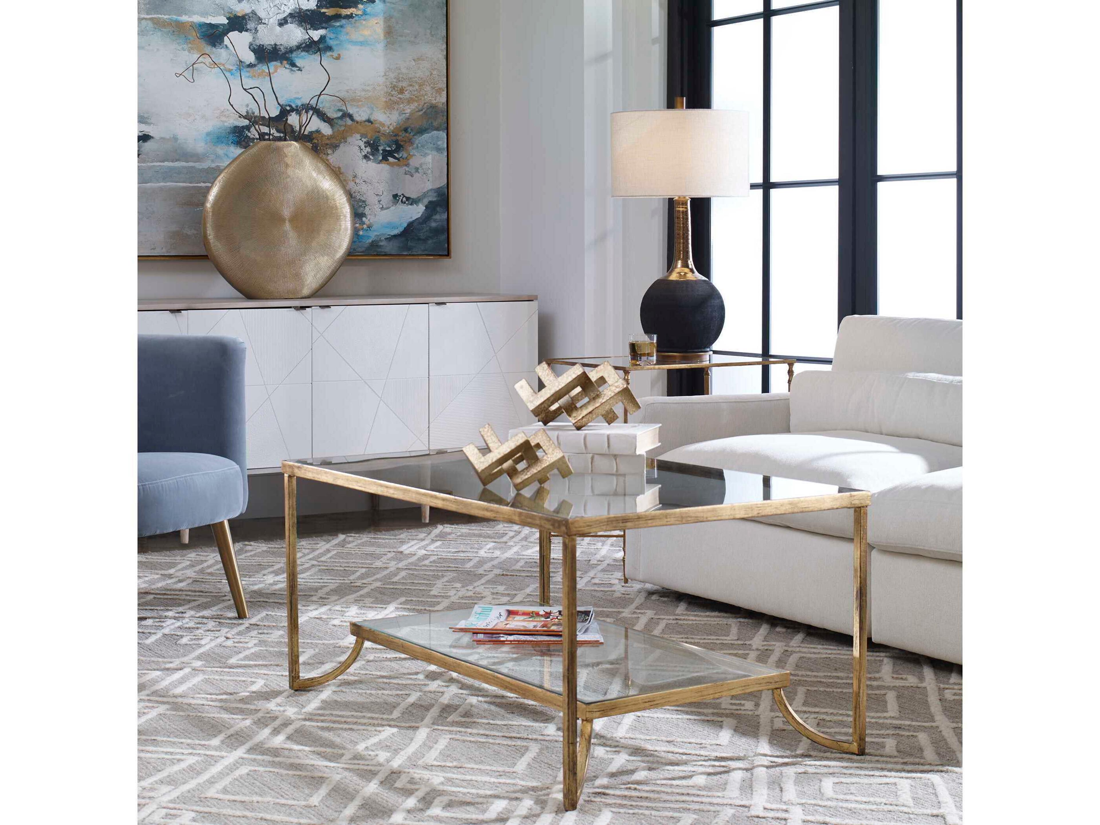 Uttermost Arnav Matte Black Round Hardback Drum Bronze Buffet Lamp