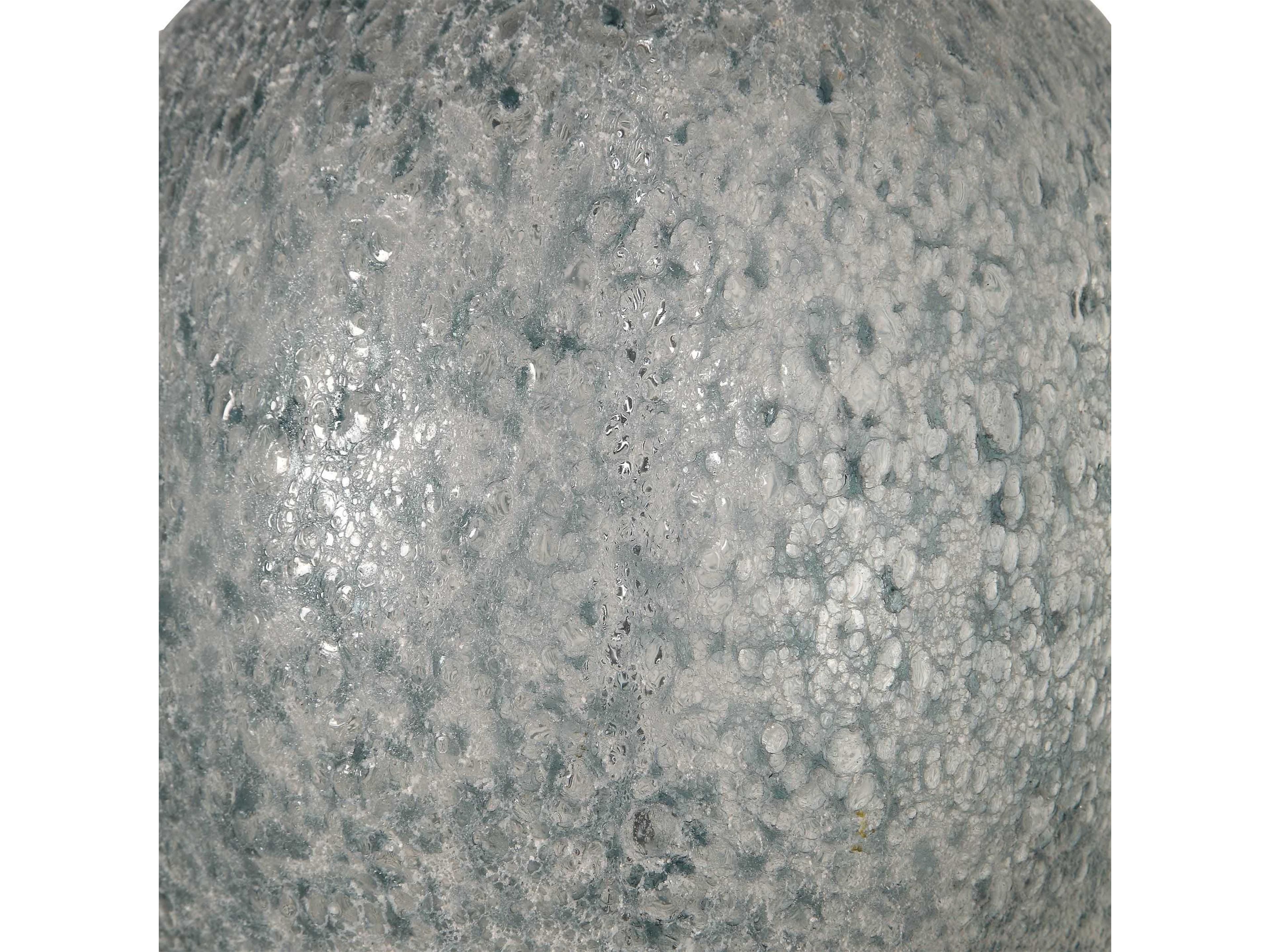 Uttermost Oceaonna Round Hardback Drum Blue Glass Buffet Lamp