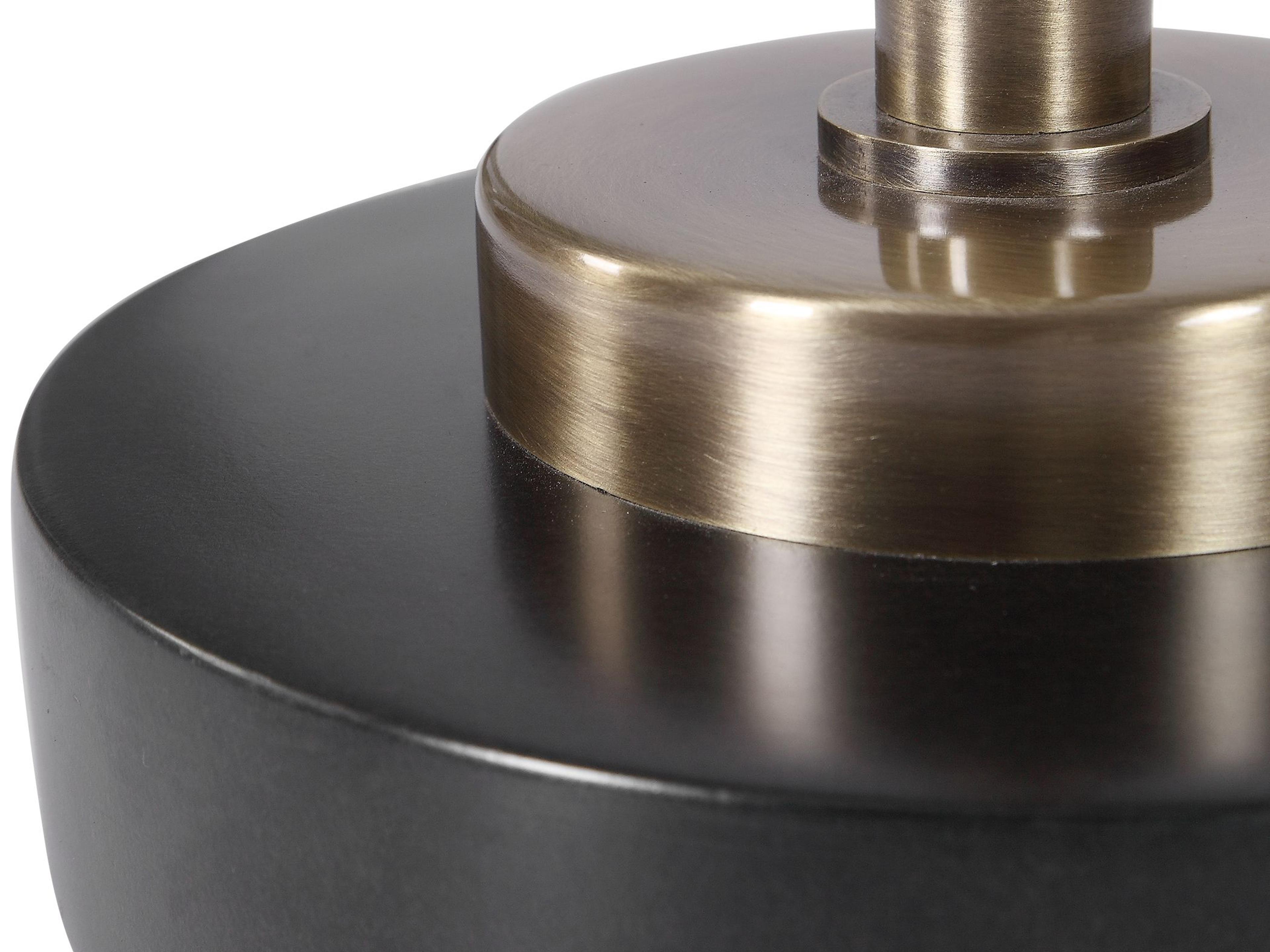 Uttermost Elieser Black Glass Floor Lamp