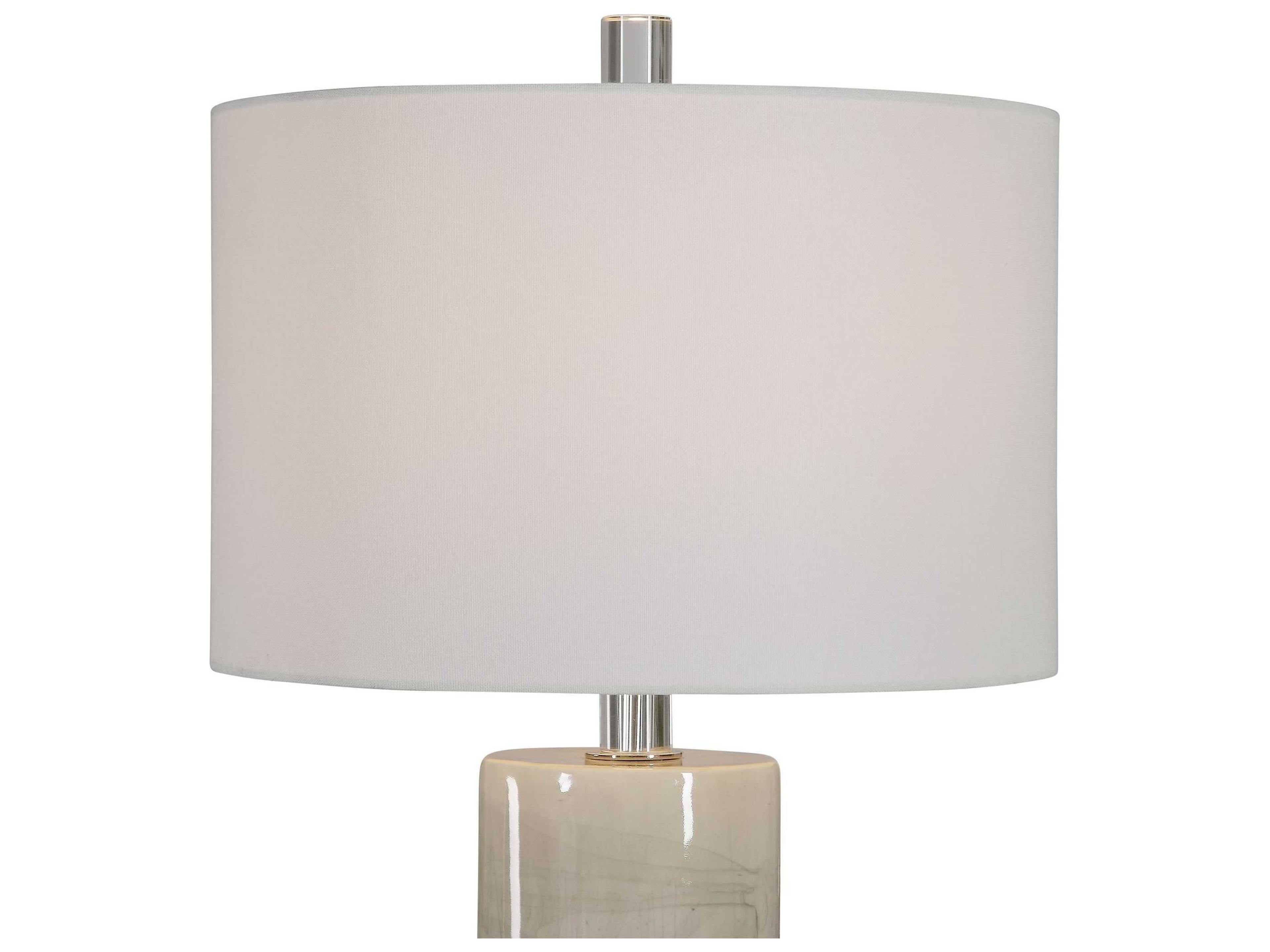 Uttermost Zesiro Crystal Beige Gray Buffet Lamp