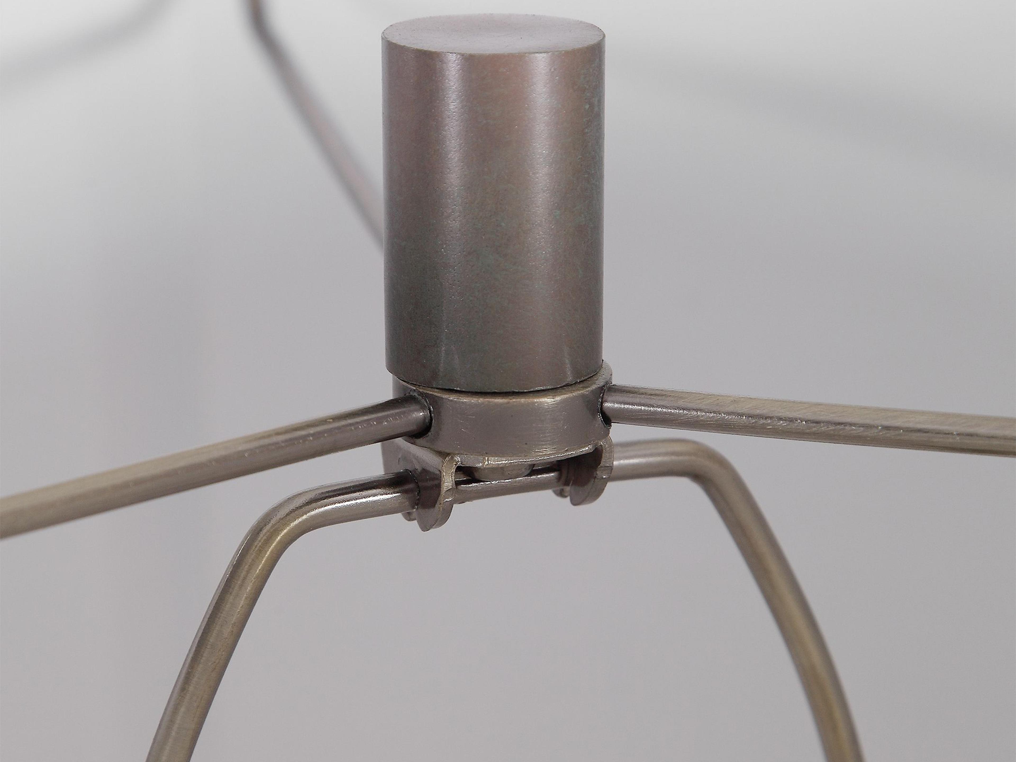 Uttermost Khalio Aged Gun Metal Rust Round Drum Hardback Gunmetal Buffet Lamp