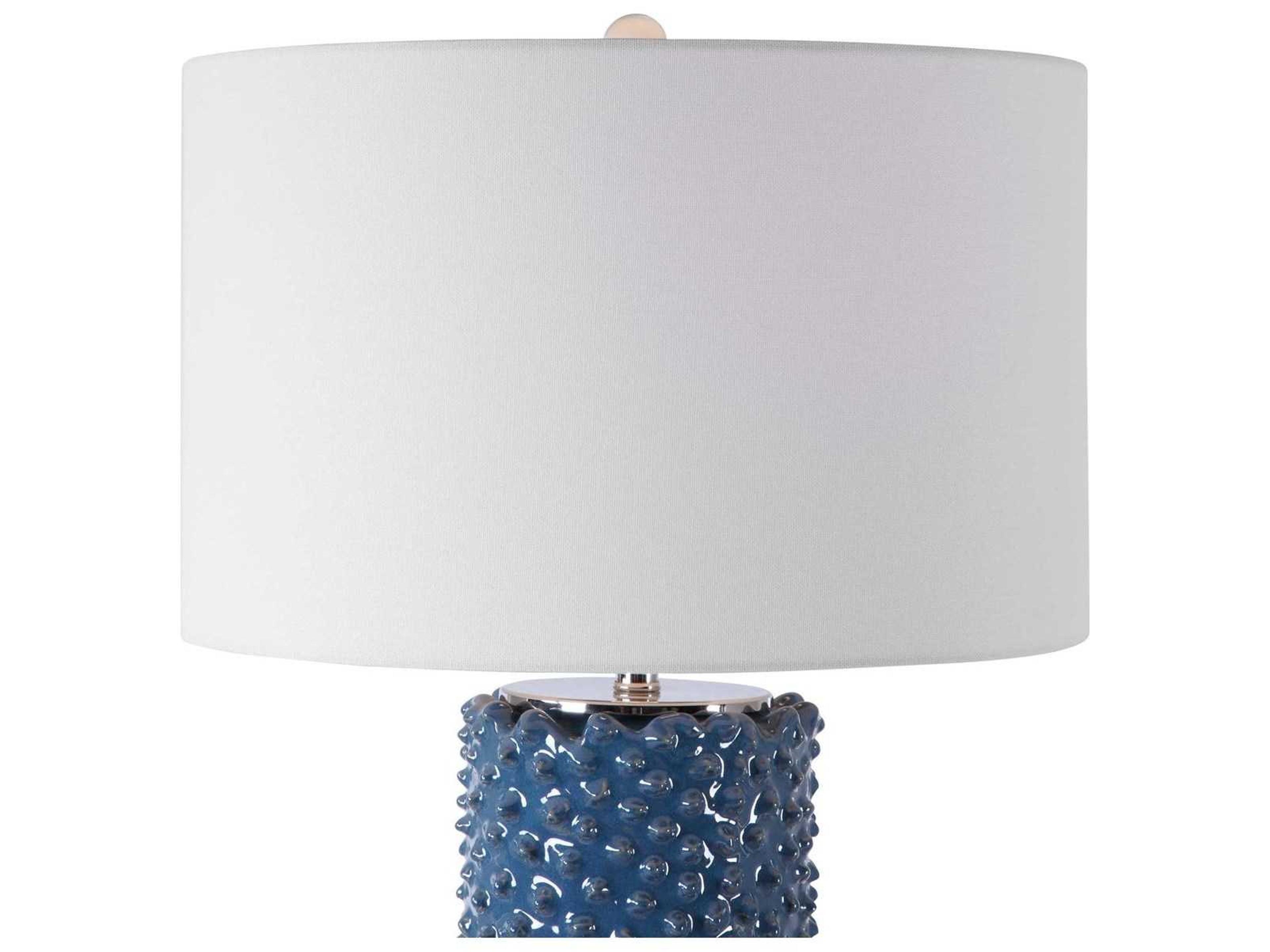Uttermost Ciji Deep Indigo Round Drum Hardback Blue Buffet Lamp