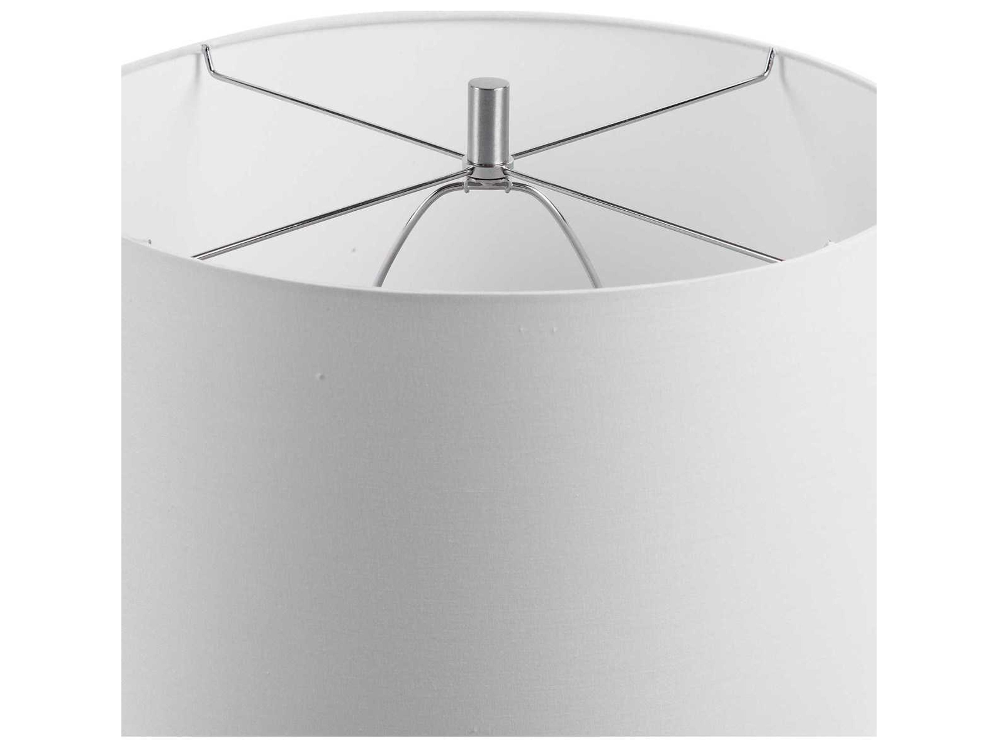 Uttermost Mendocino Rustic Black Round Drum Hardback Buffet Lamp