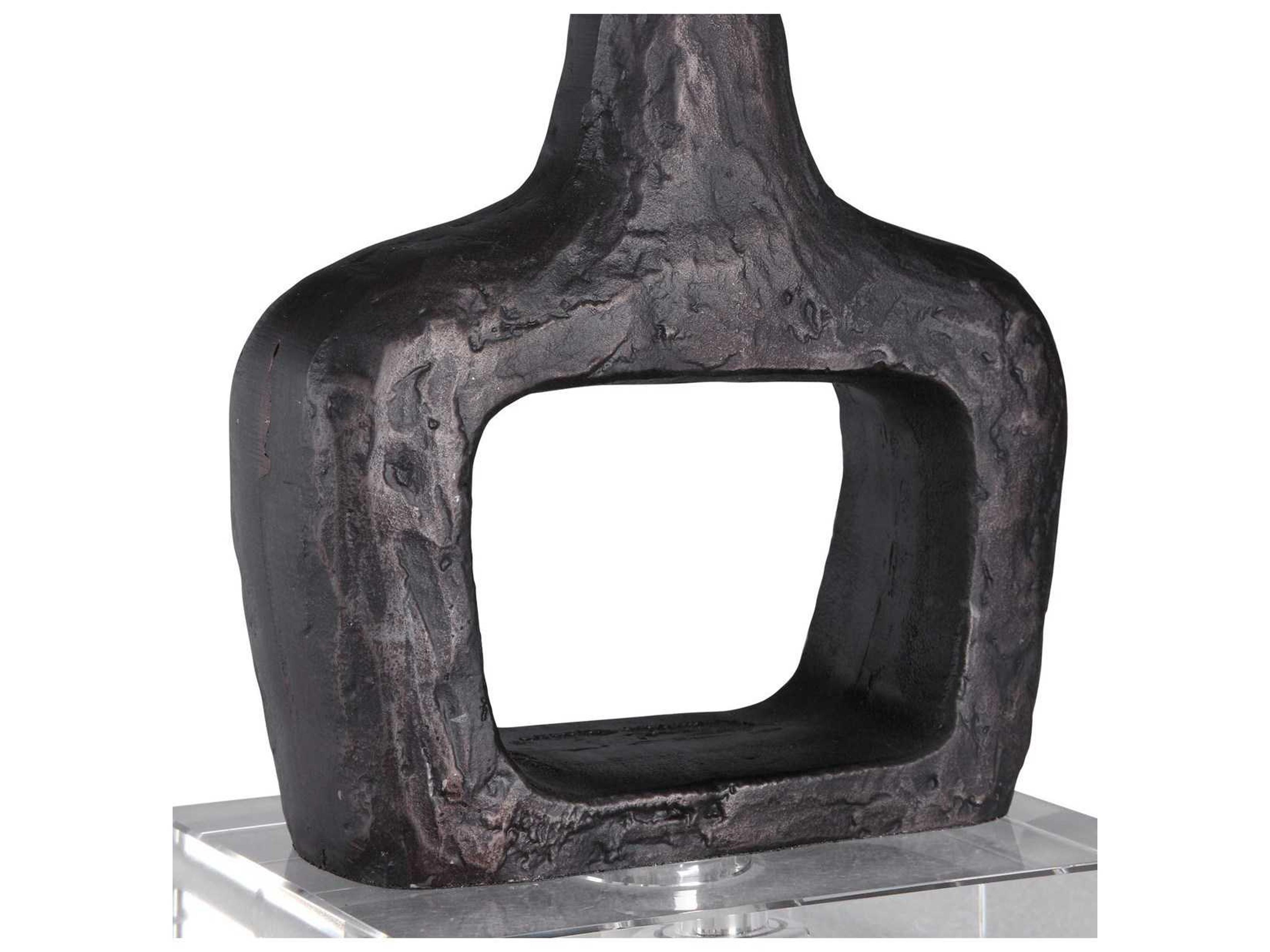 Uttermost Darbie Crystal Aged Black Rectangle Hardback Buffet Lamp
