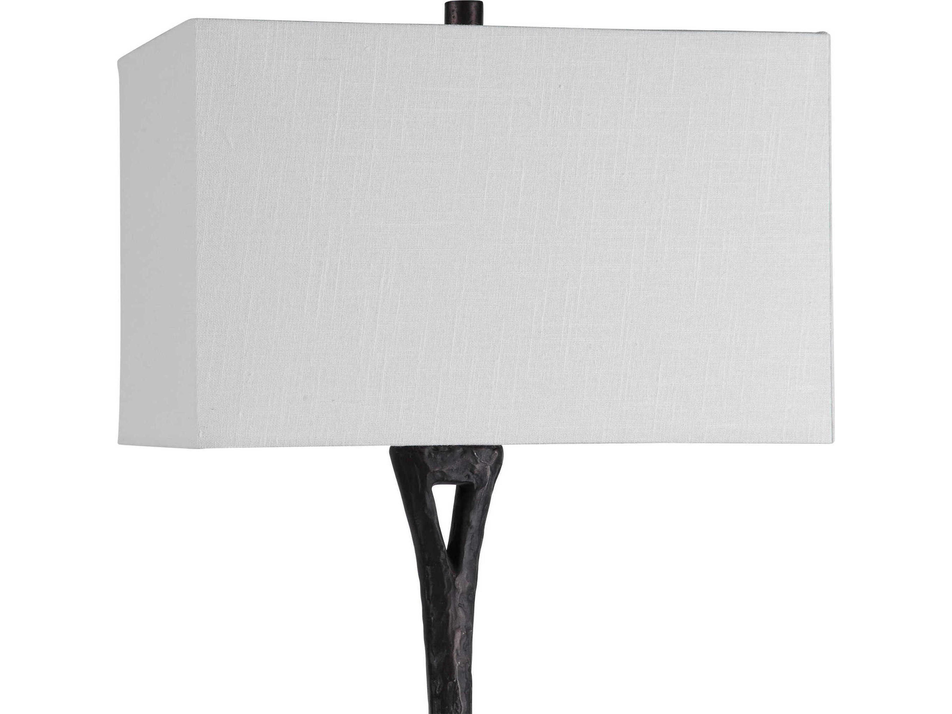 Uttermost Darbie Crystal Aged Black Rectangle Hardback Buffet Lamp