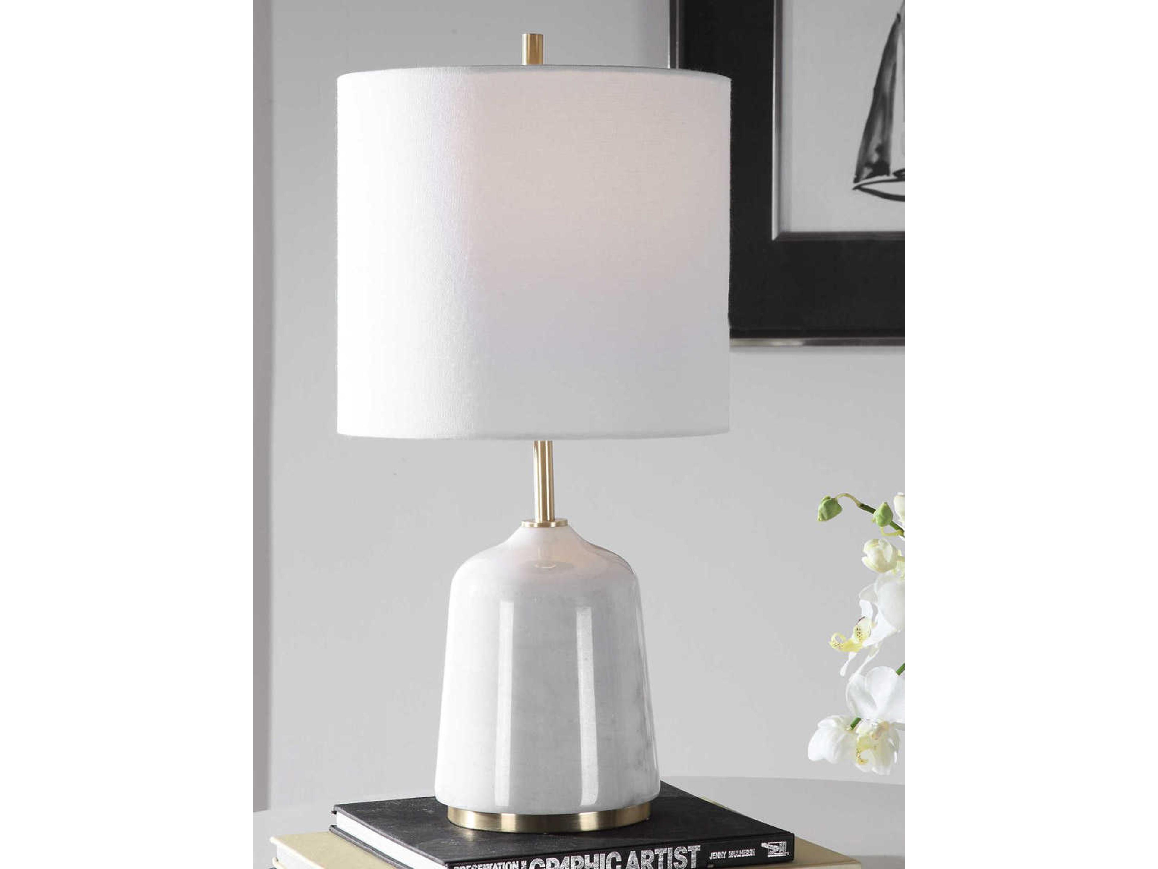 Uttermost Eloise White Marble Table Lamp