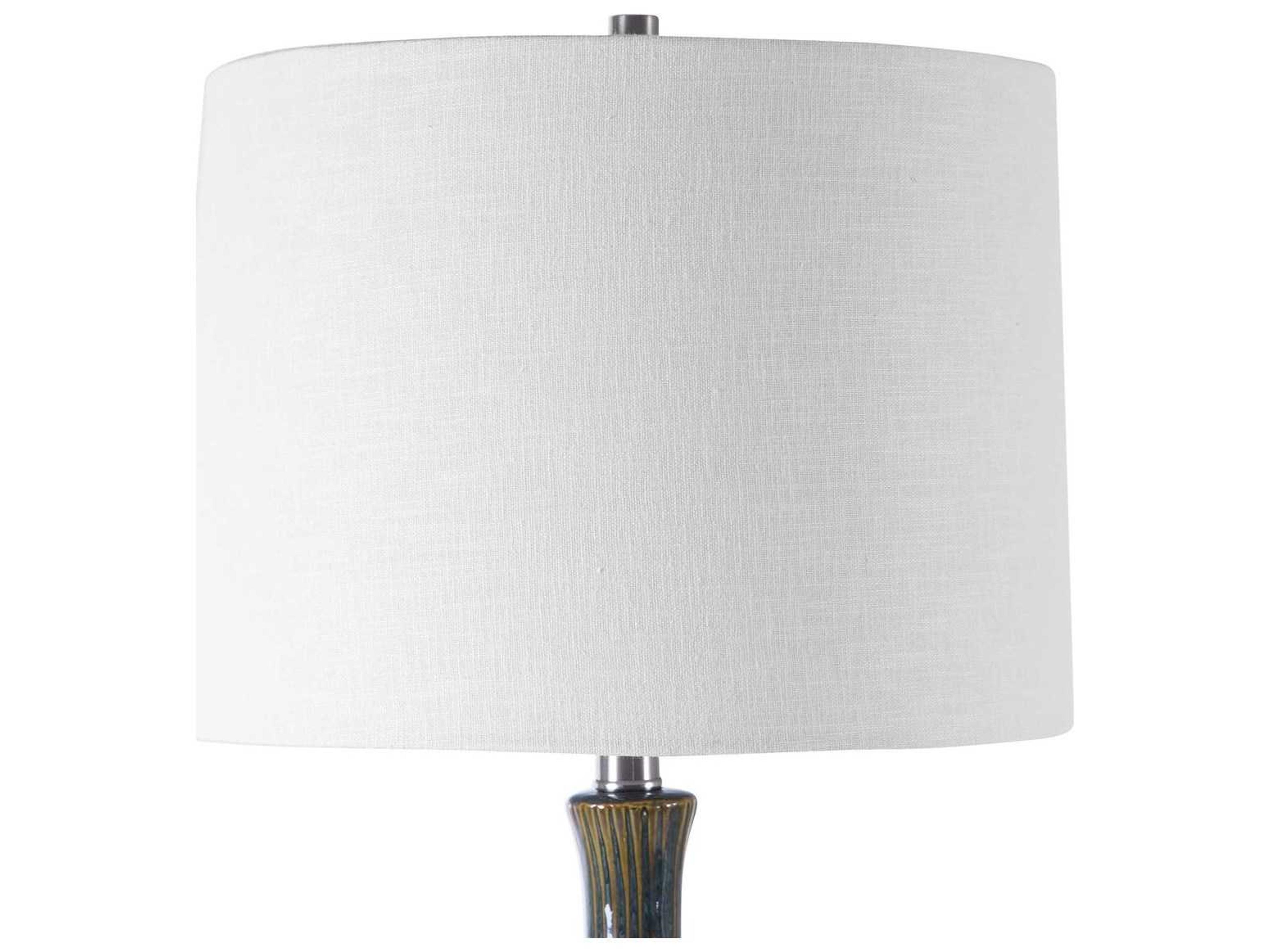 Uttermost Eichler Round Hardback Blue Buffet Lamp