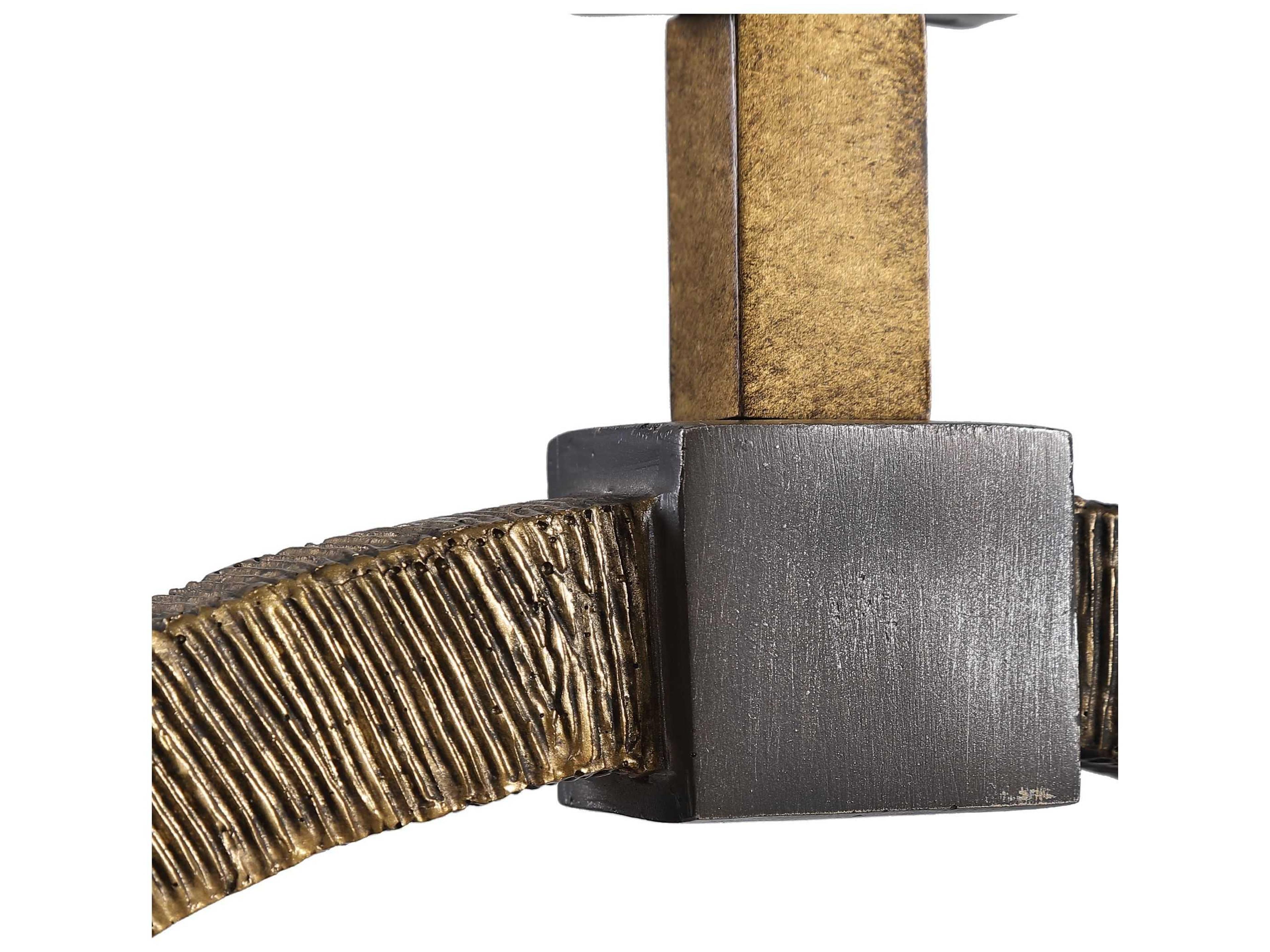 Uttermost Relic Antiqued Gold Oval Hardback Shade Buffet Lamp