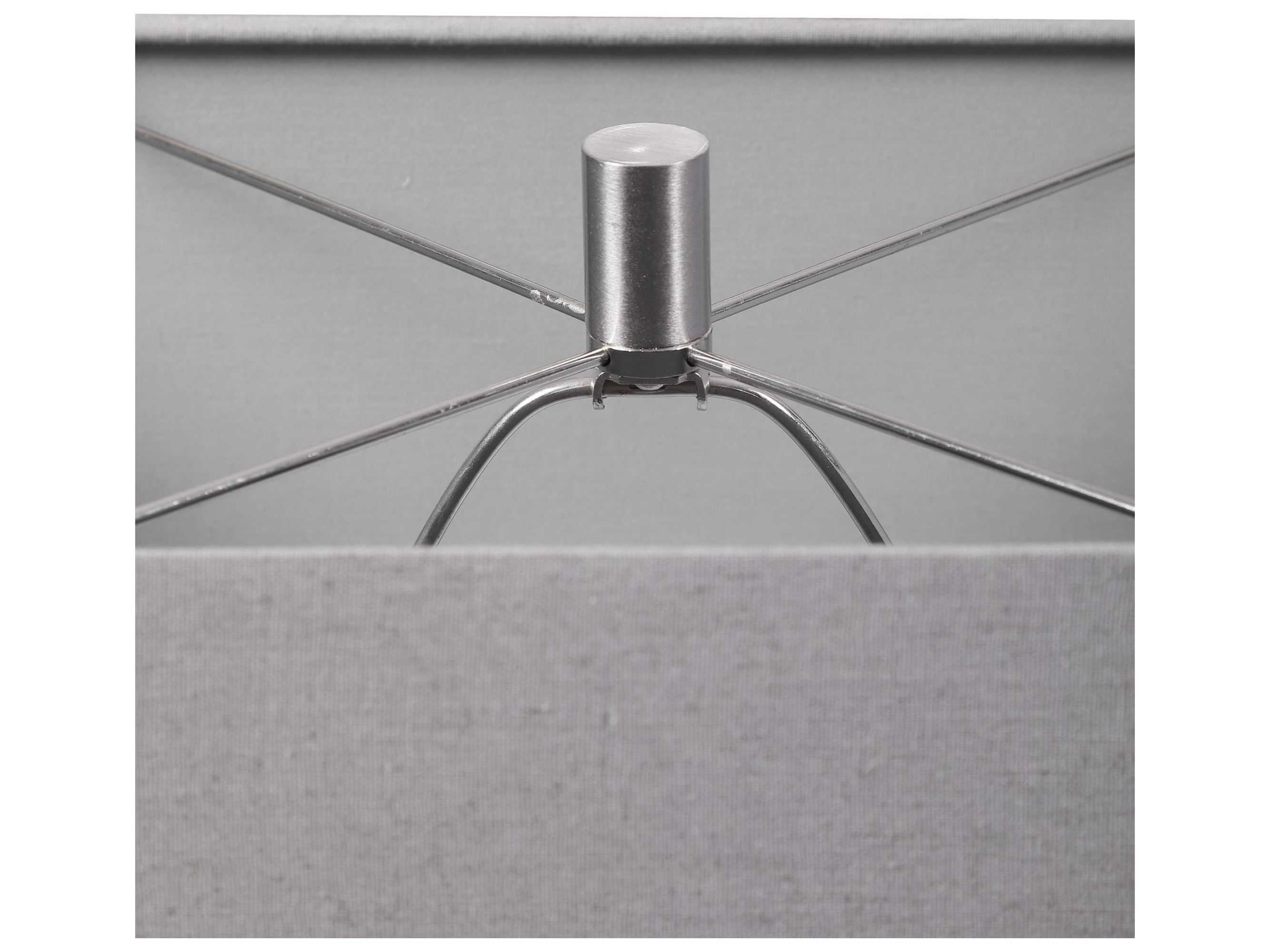 Uttermost Sycamore Gloss White Rectangle Hardback Shade Buffet Lamp