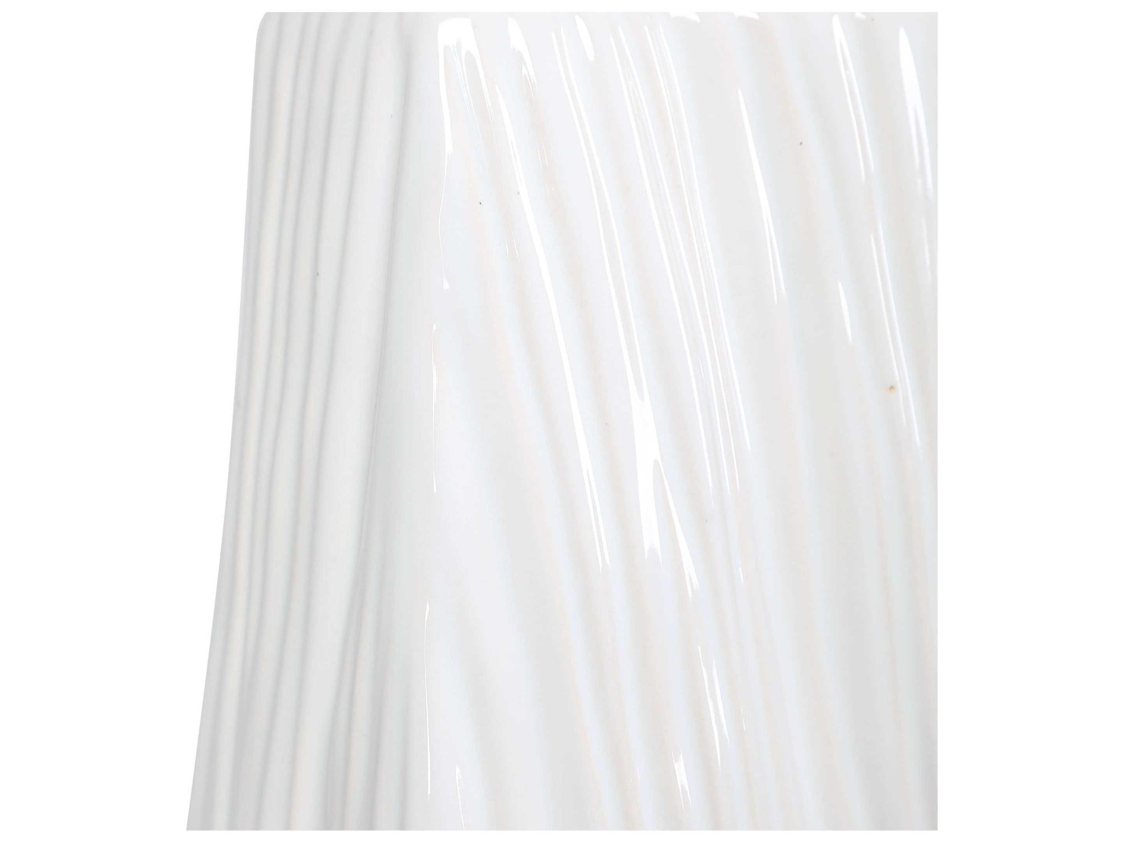 Uttermost Sycamore Gloss White Rectangle Hardback Shade Buffet Lamp