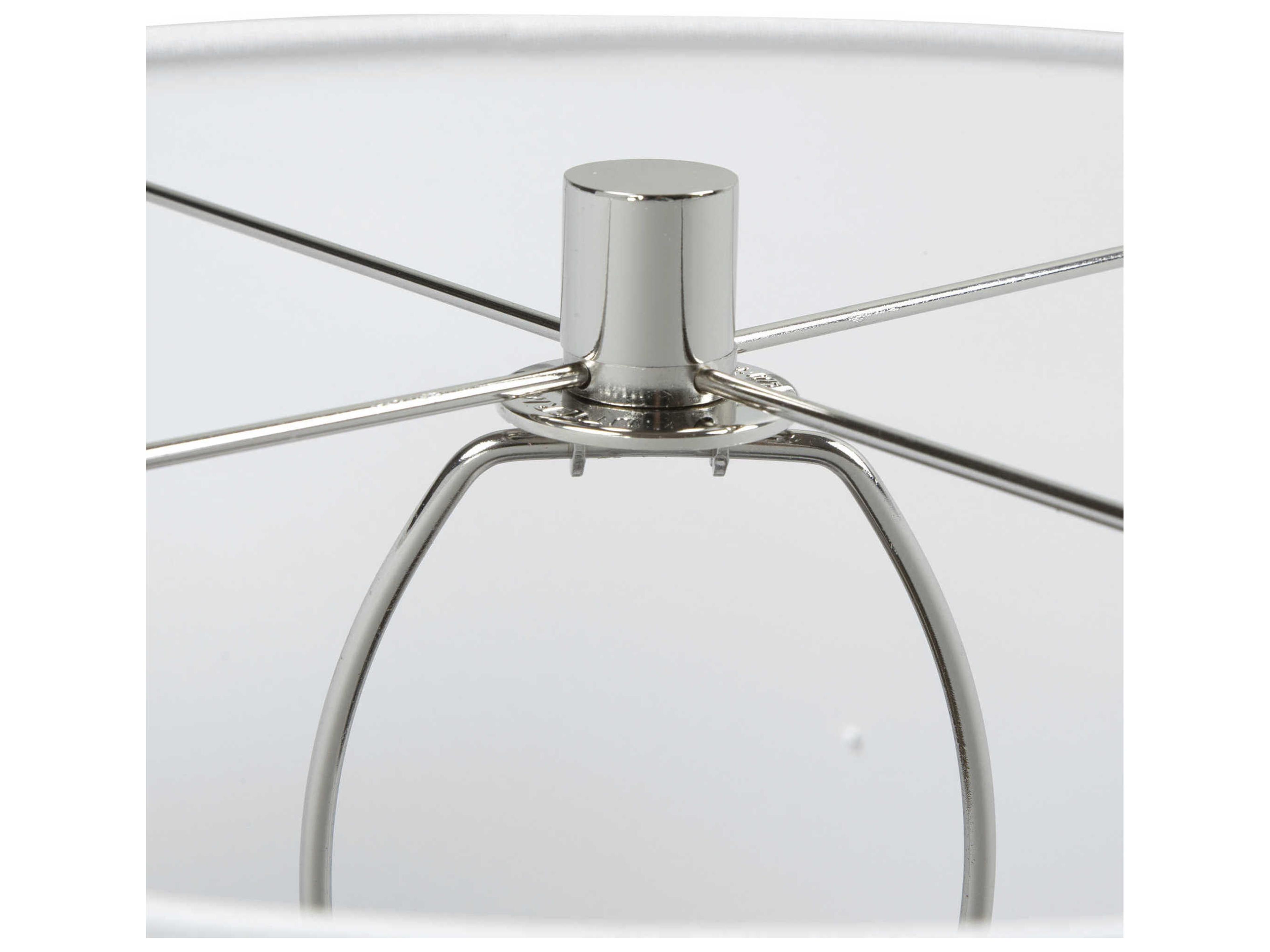 Uttermost Stargazer Crystal Glass Navy Cobalt White Round Hardback Drum Blue Buffet Lamp