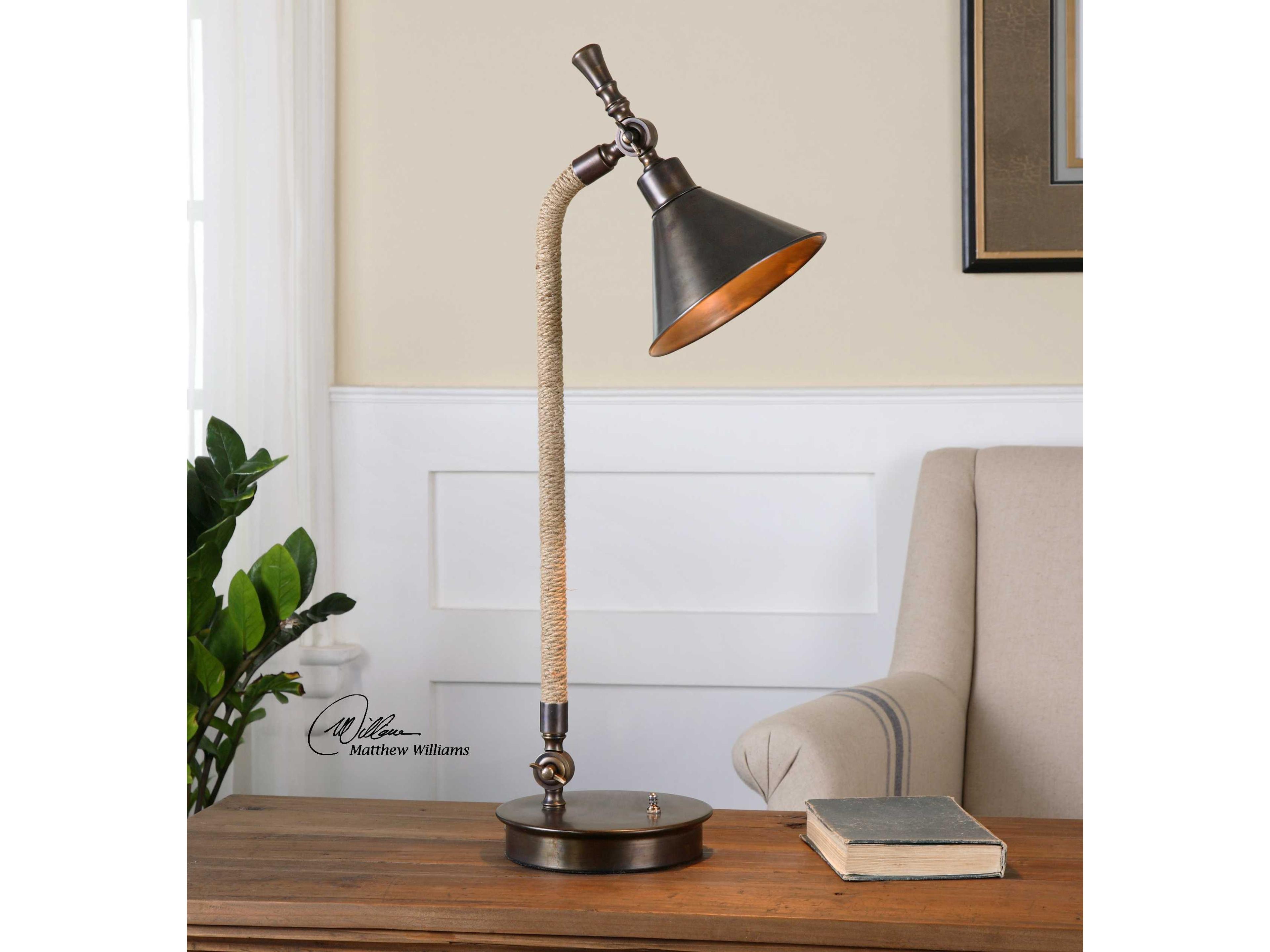 Uttermost Duvall Task Oxidized Bronze Desk Lamp