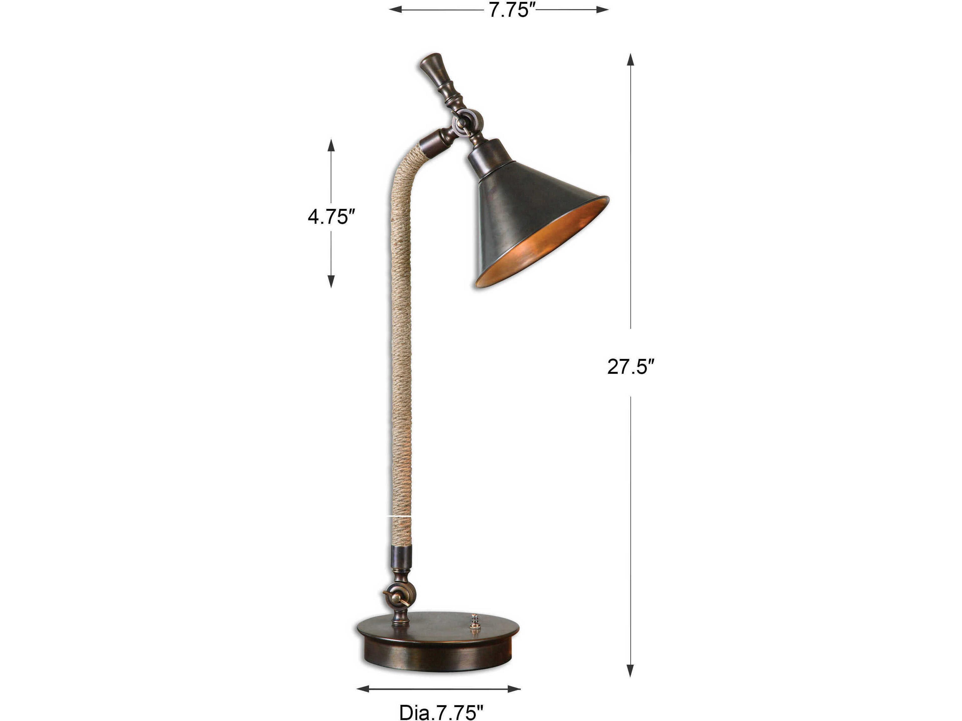 Uttermost Duvall Task Oxidized Bronze Desk Lamp