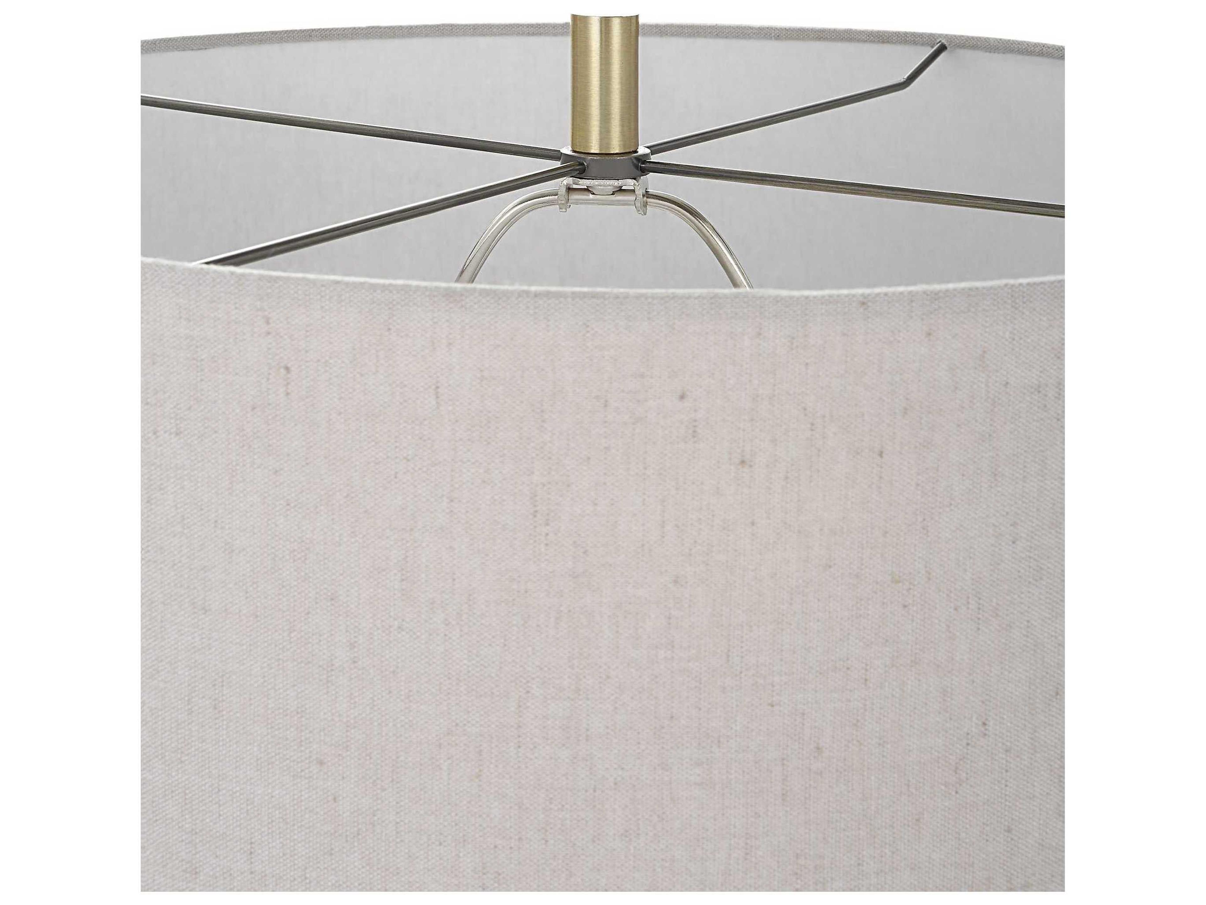 Uttermost Western Sky Round Hardback Drum Blue Buffet Lamp