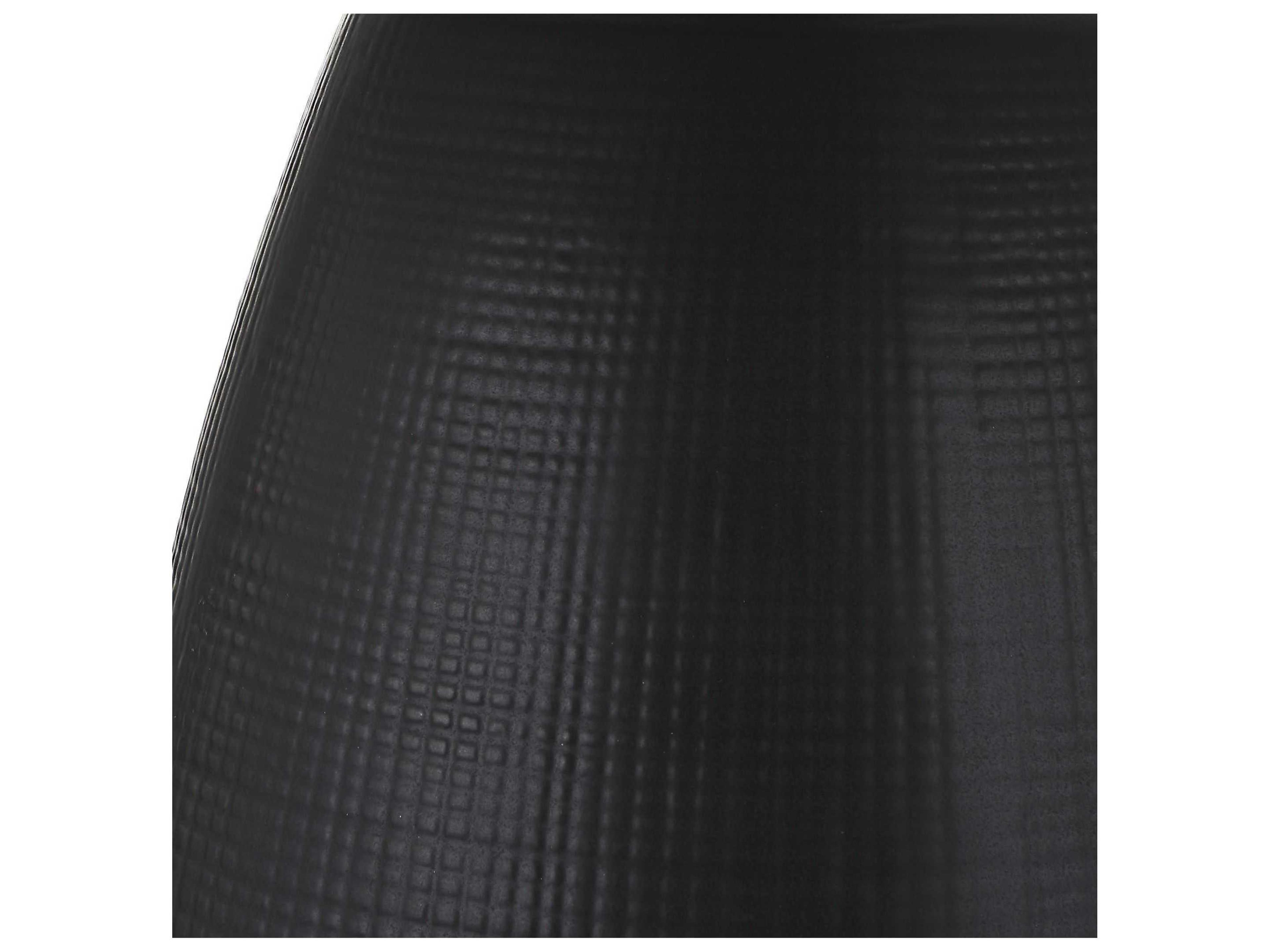 Uttermost Twilight Satin Black Round Hardback Drum Buffet Lamp