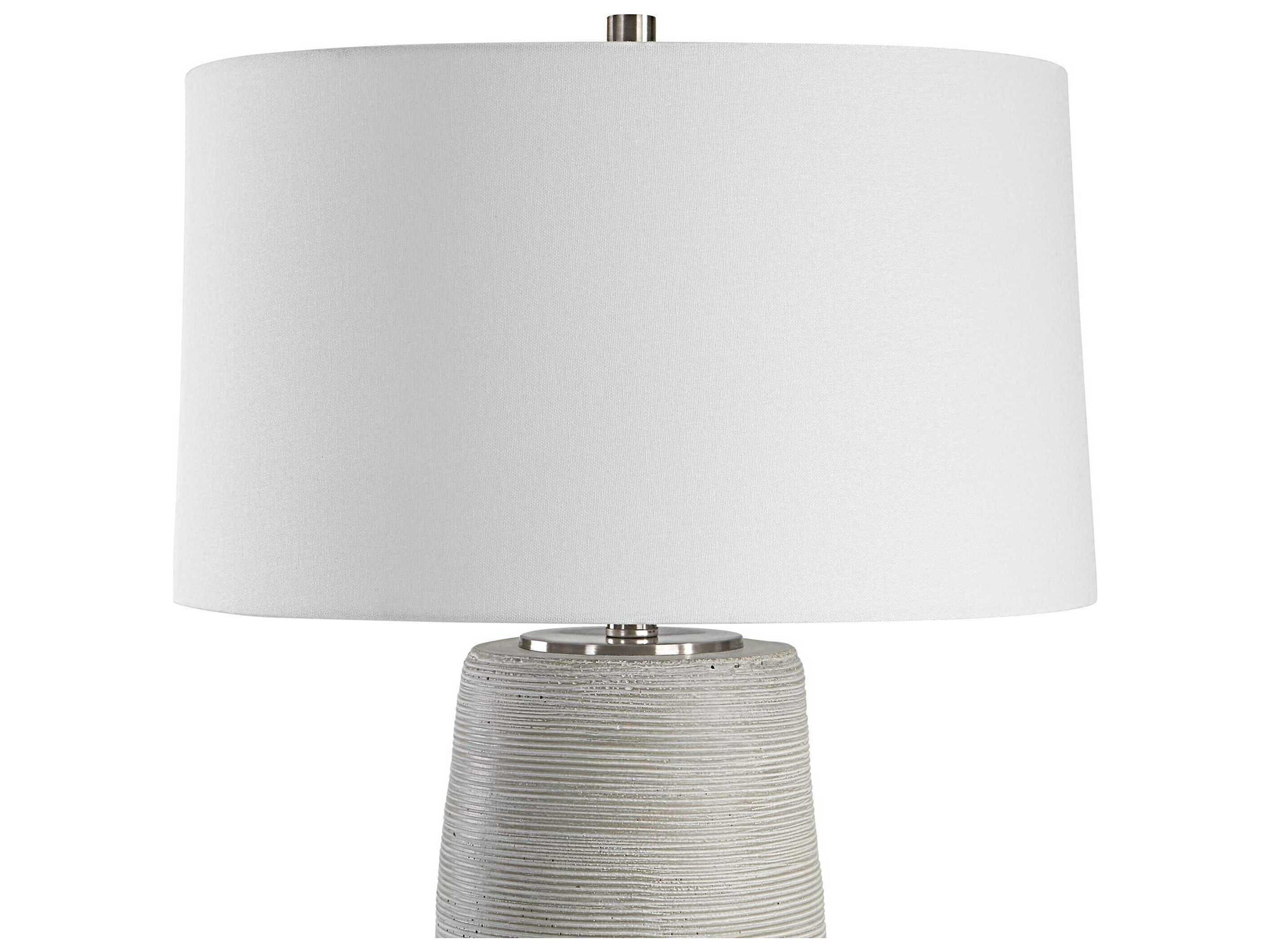Uttermost Mountainscape Round Hardback Shade Gray Buffet Lamp