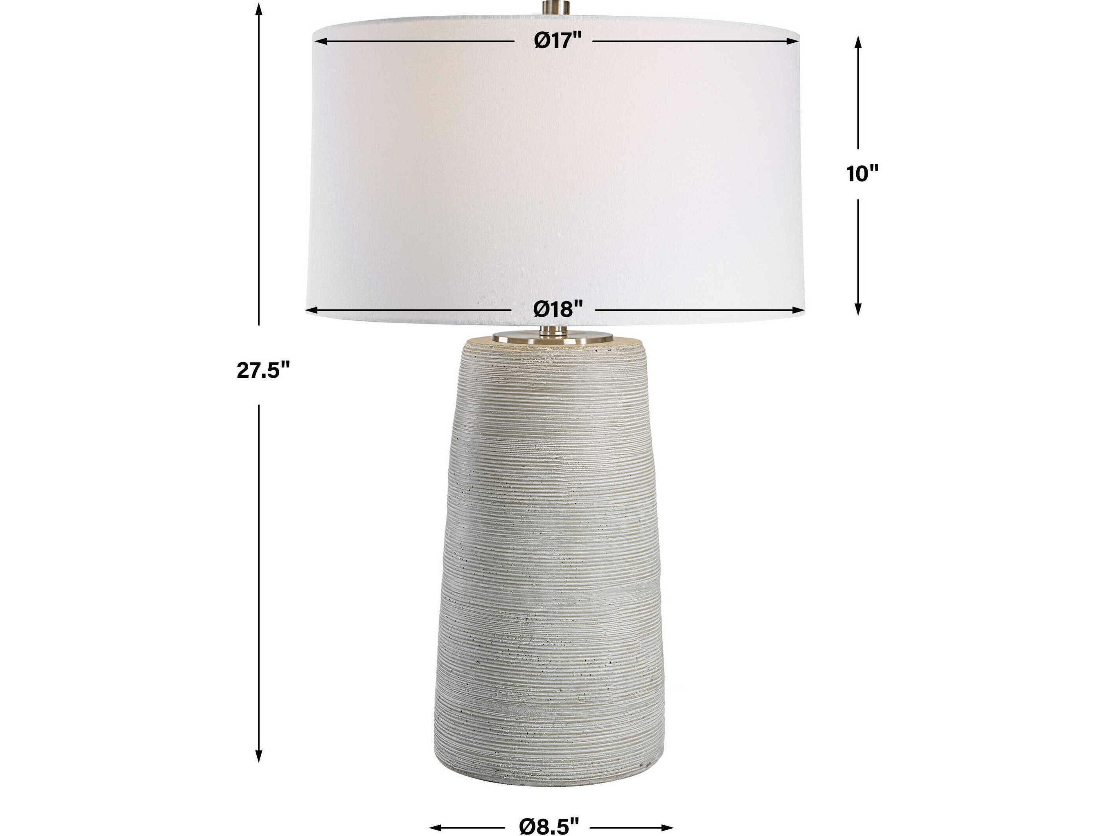 Uttermost Mountainscape Round Hardback Shade Gray Buffet Lamp