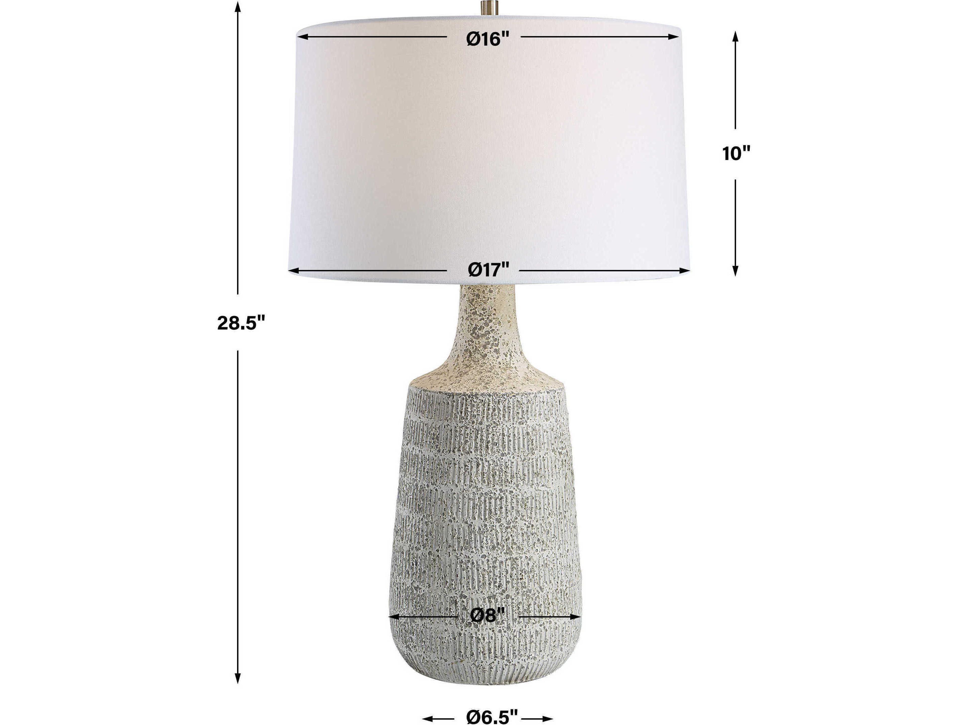 Uttermost Scouts Round Hardback Shade Gray Buffet Lamp